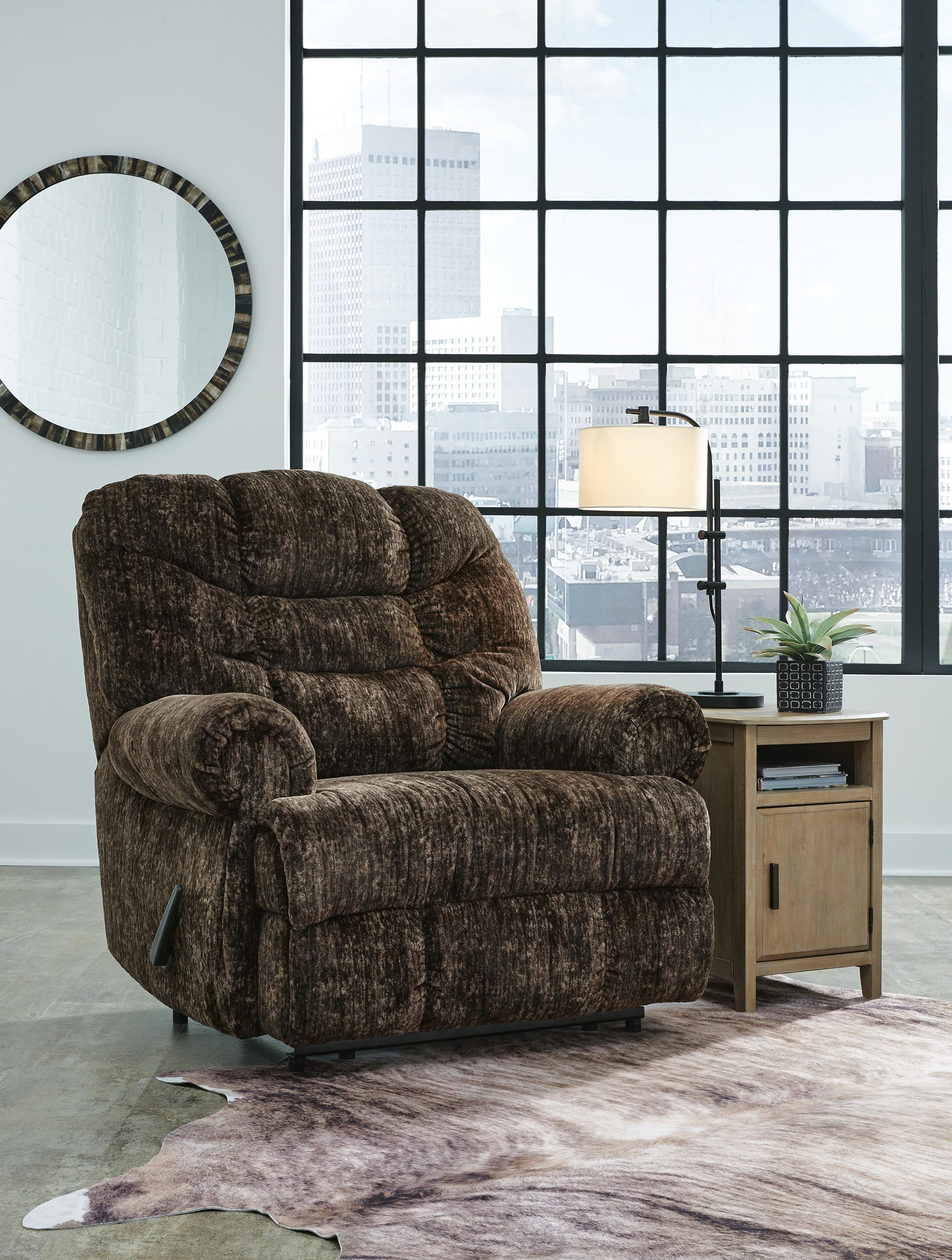 Dar Furniture - Ashley Furniture - Movie Man Recliner - Zero Wall Recliner / Chocolate - 6380229