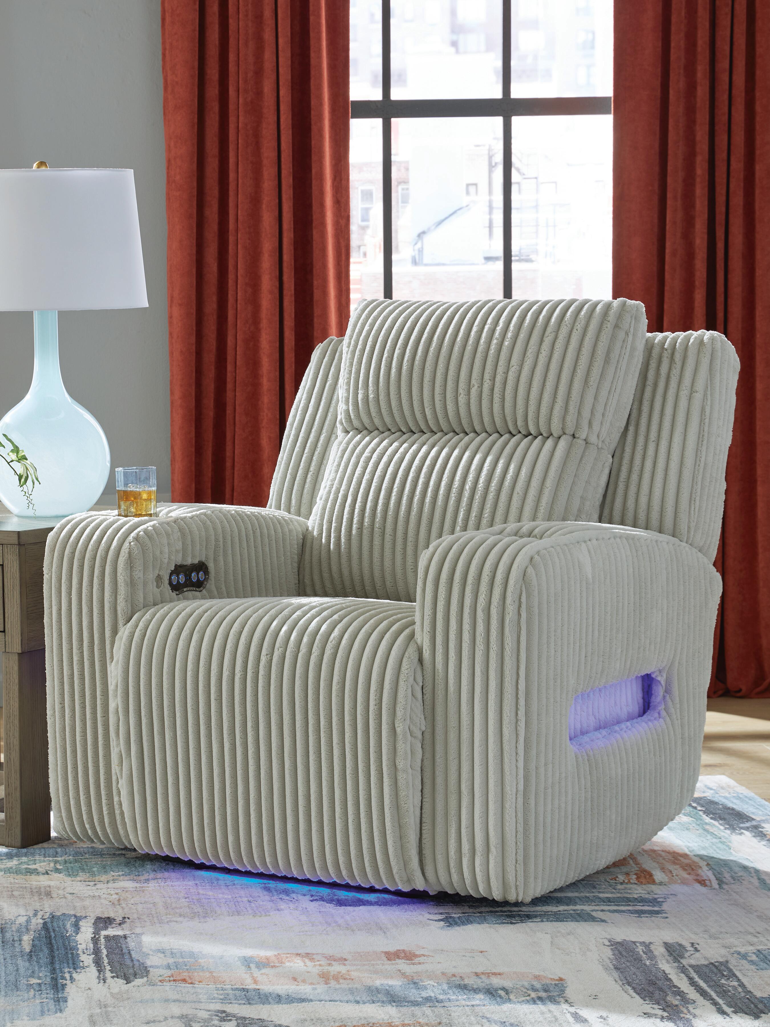 Dar Furniture - Ashley Furniture - Forest Lake Power Recliner - PWR Recliner/ADJ Headrest / Alloy - PC6420313