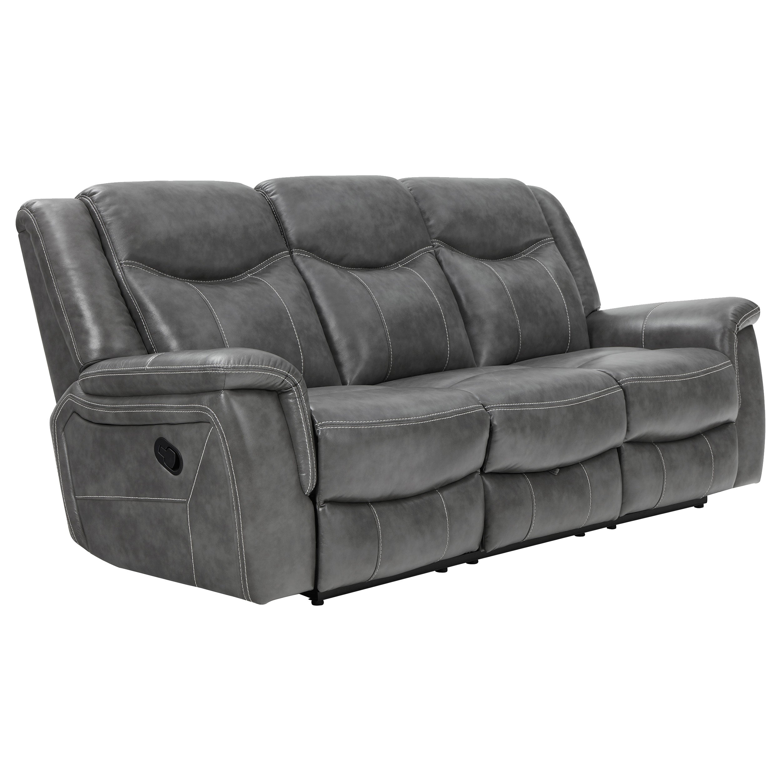 Dar Furniture - Coaster - Conrad Upholstered Padded Arm Motion Sofa Grey - 650354