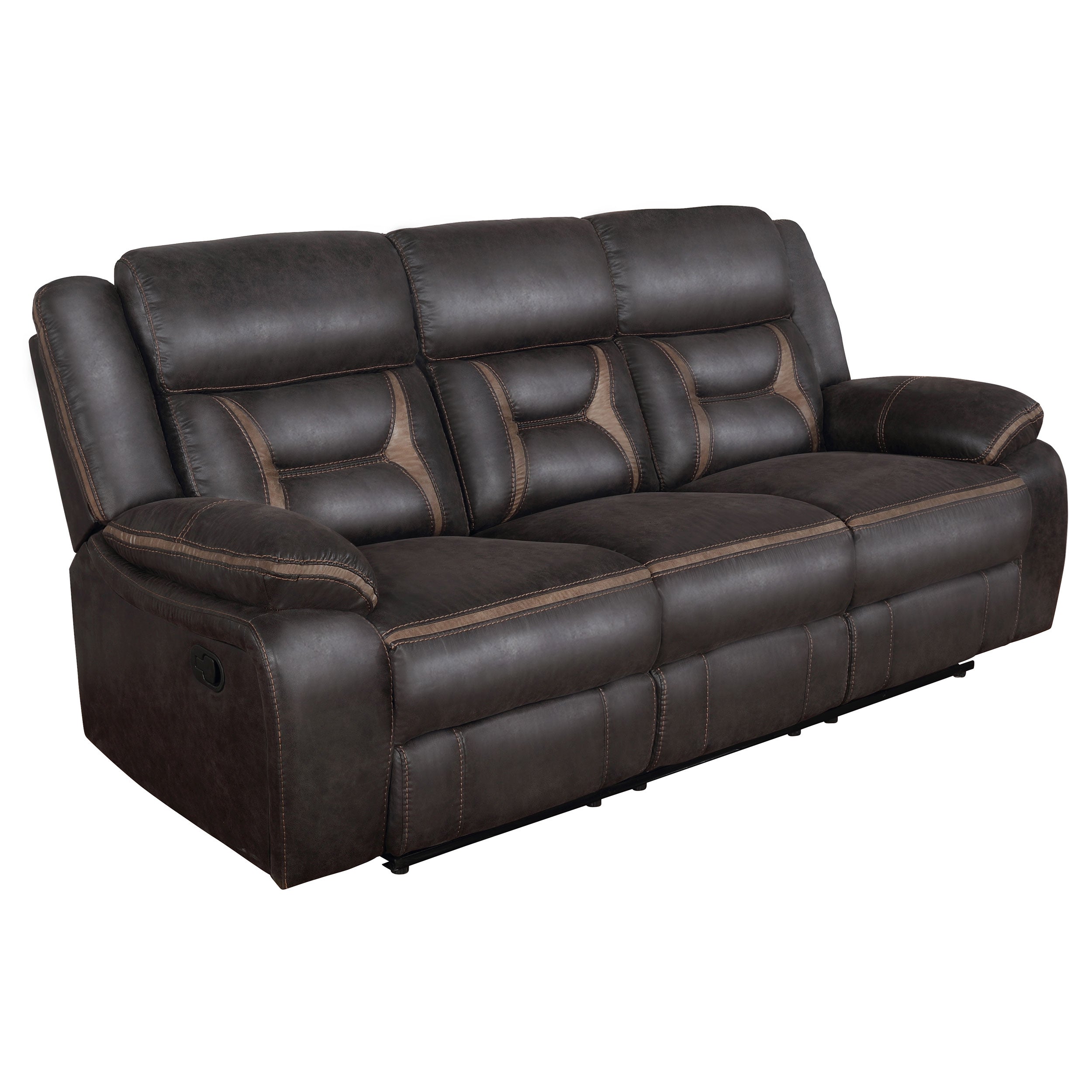 Dar Furniture - Coaster - Greer Upholstered Motion Reclining Sofa Brown - 651354