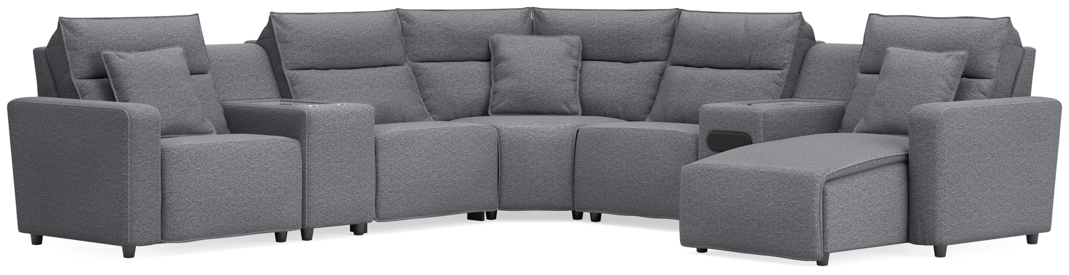 Modmax II 7-Piece Power Reclining Sectional with Chaise and Audio System