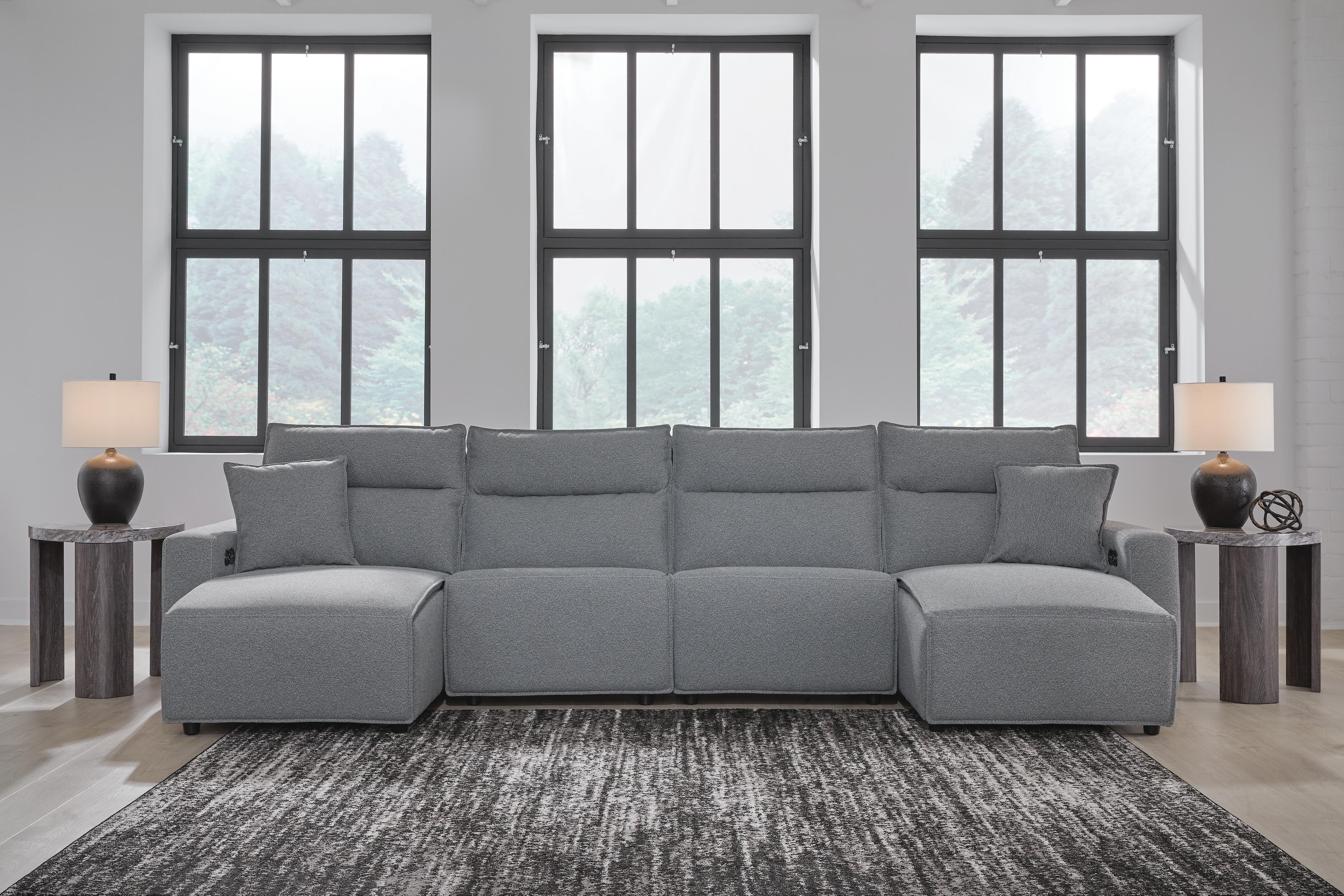 Dar Furniture - Ashley Furniture - Modmax II 4-Piece Reclining Sectional with Double Chaise - 4-Piece Reclining Sectional with Double Chaise - 65906S37