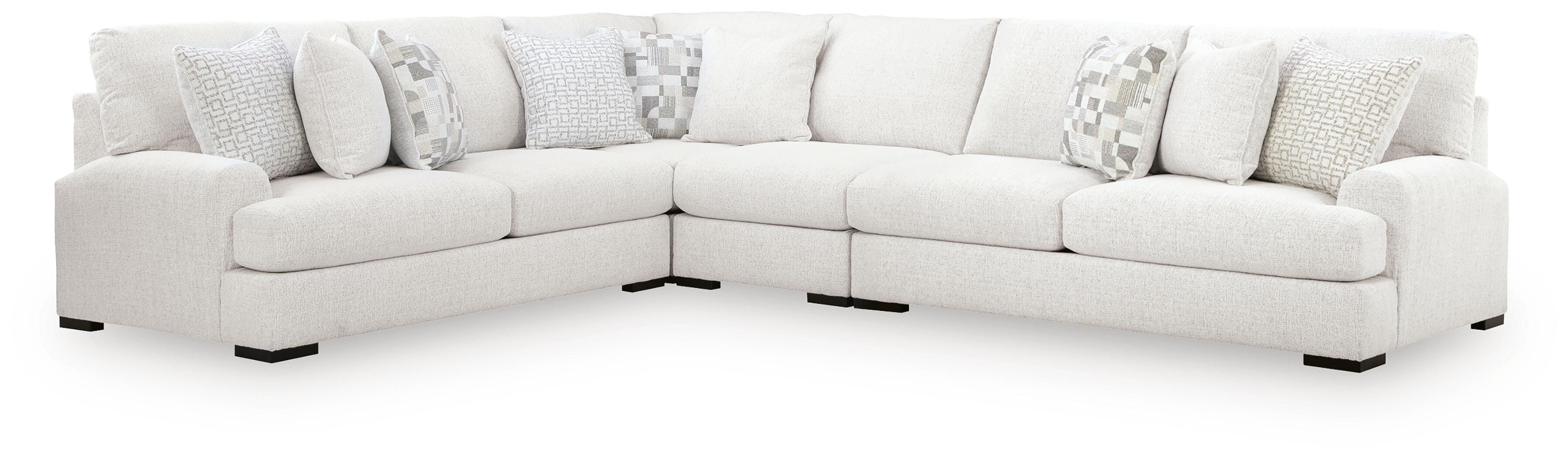 Dar Furniture - Ashley Furniture - Misty-Lakes 4-Piece Sectional - RAF 4-Piece Sectional / Chalk - PC66906S5