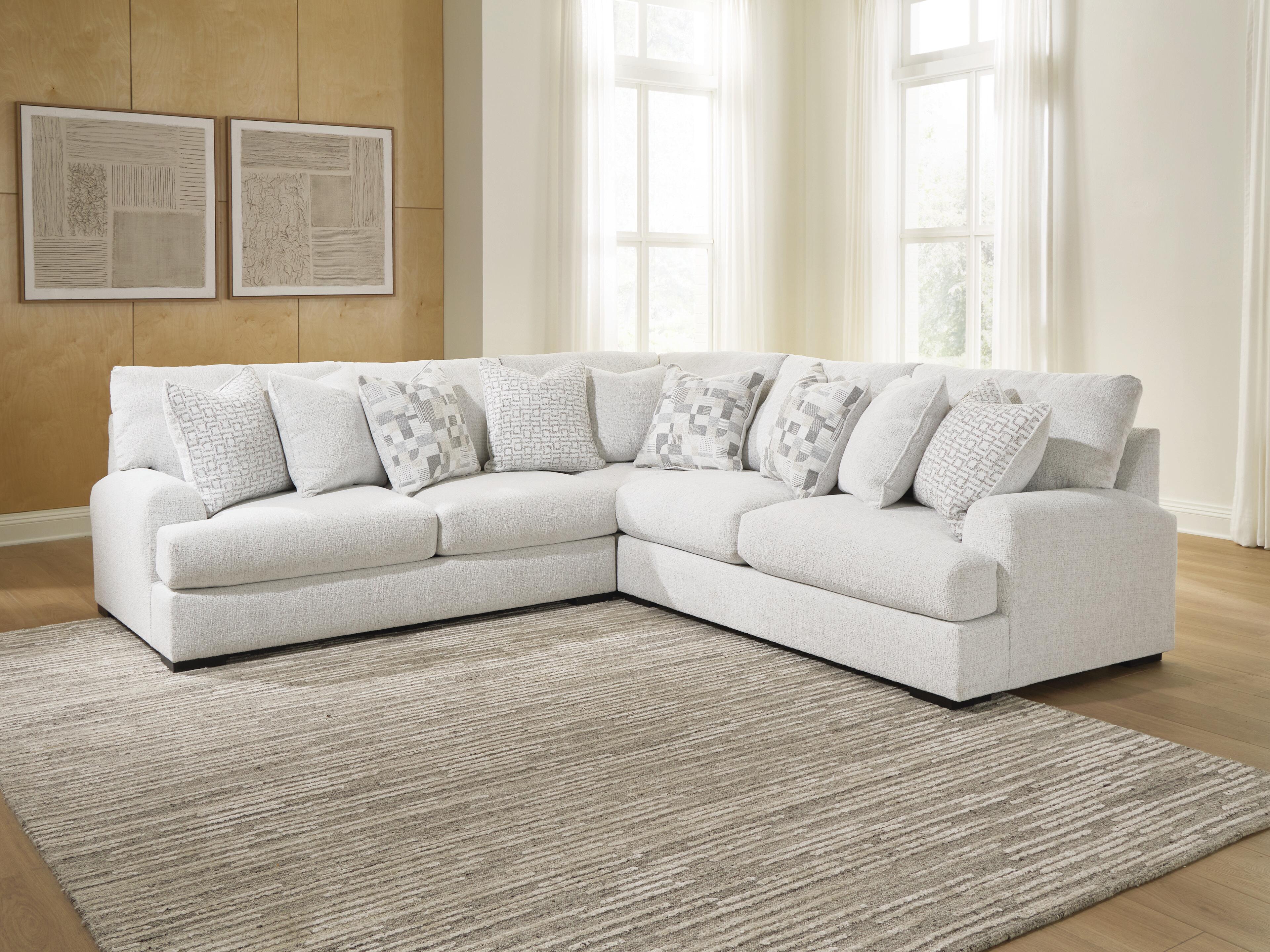 Dar Furniture - Ashley Furniture - Misty-Lakes 3-Piece Sectional - RAF 3-Piece Sectional / Chalk - PC66906S4