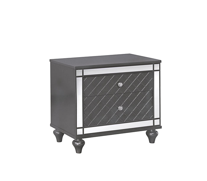 Crown Mark Refino Nightstand In Gray B1670-2