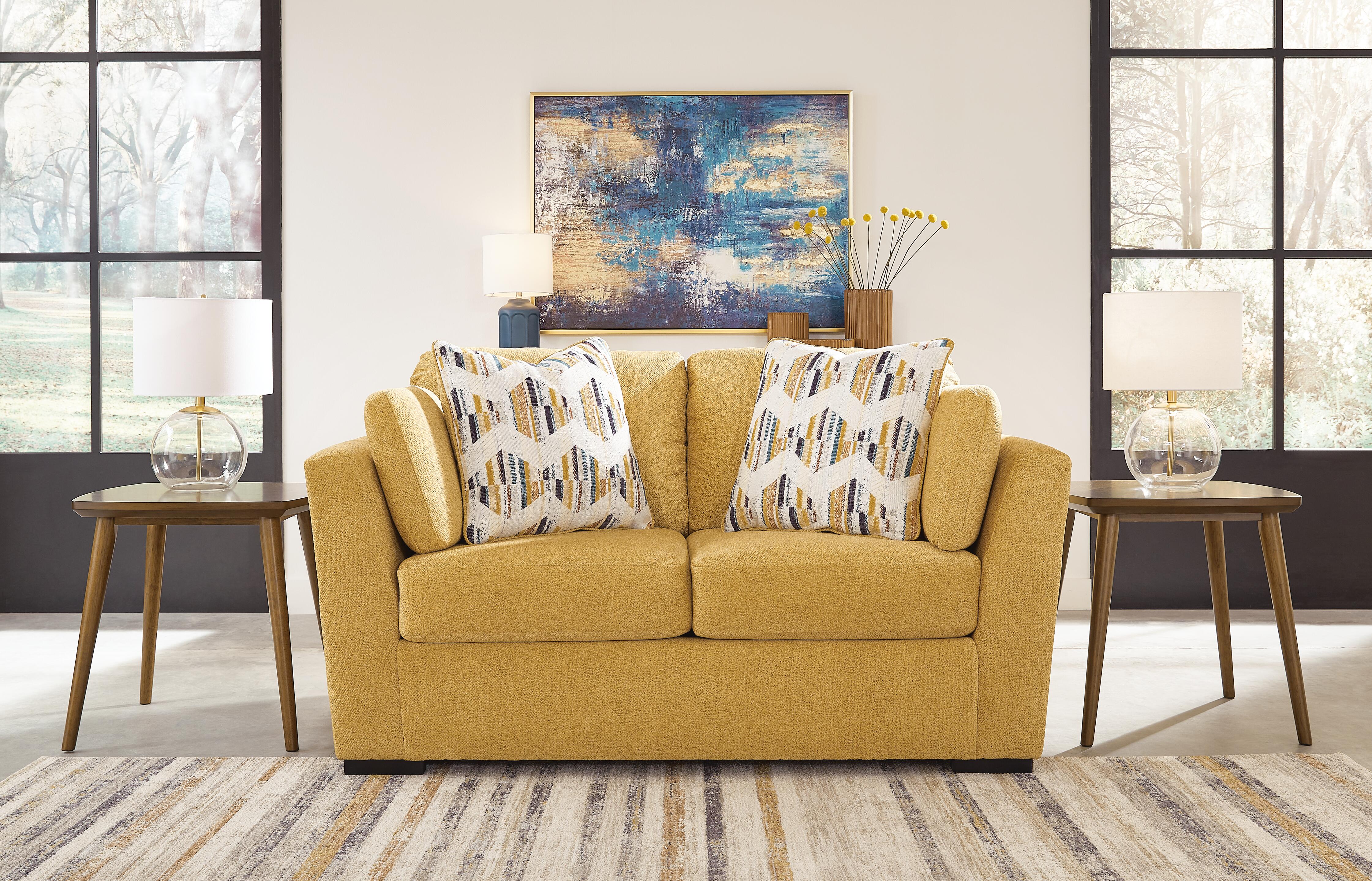 Dar Furniture - Ashley Furniture - Keerwick Loveseat - Loveseat / Sunflower - 6750635