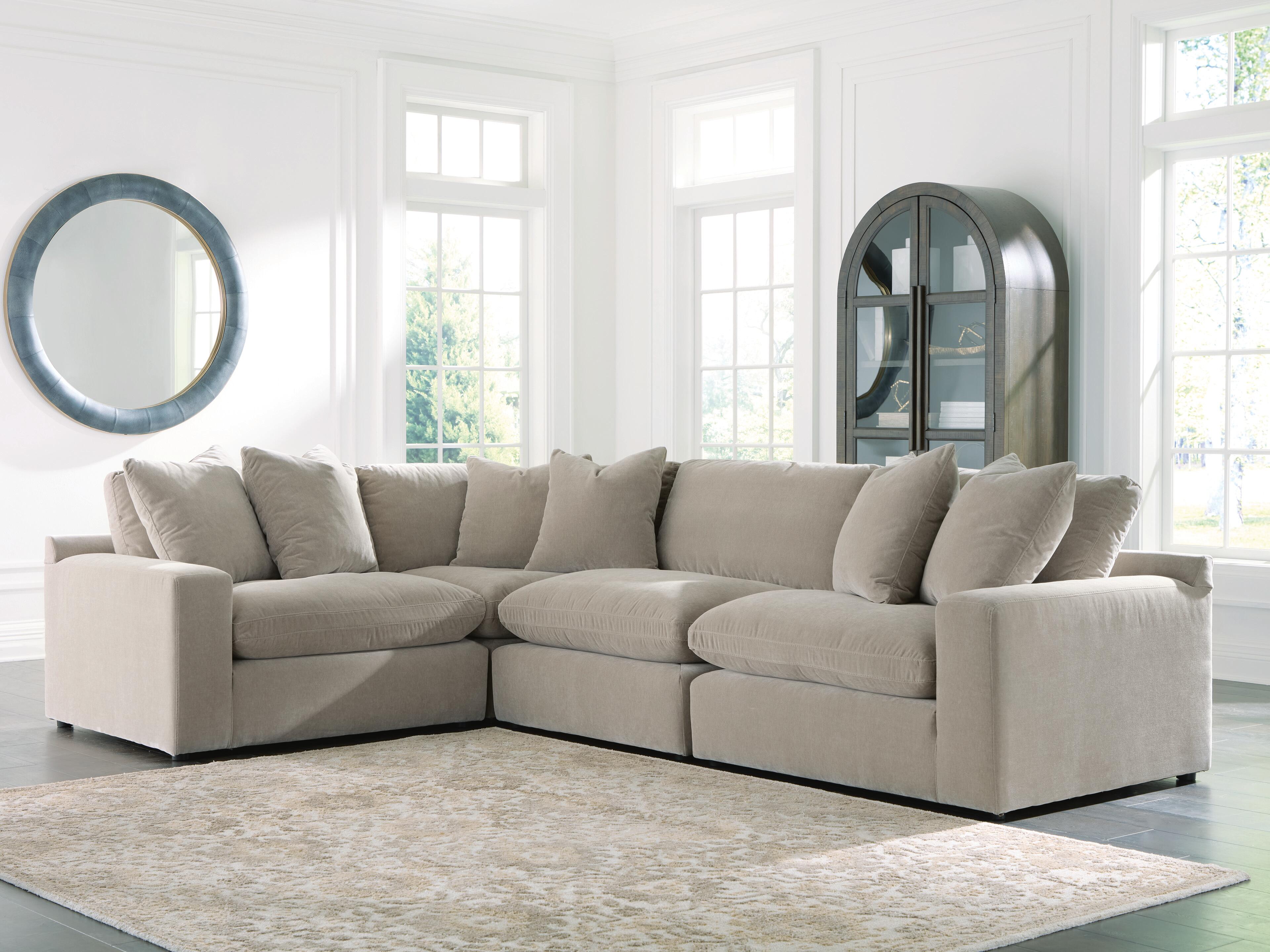 Dar Furniture - Ashley Furniture - Maxton Heights 4-Piece Sectional - RAF 4-Piece Sectional / Pebble - 67808S3