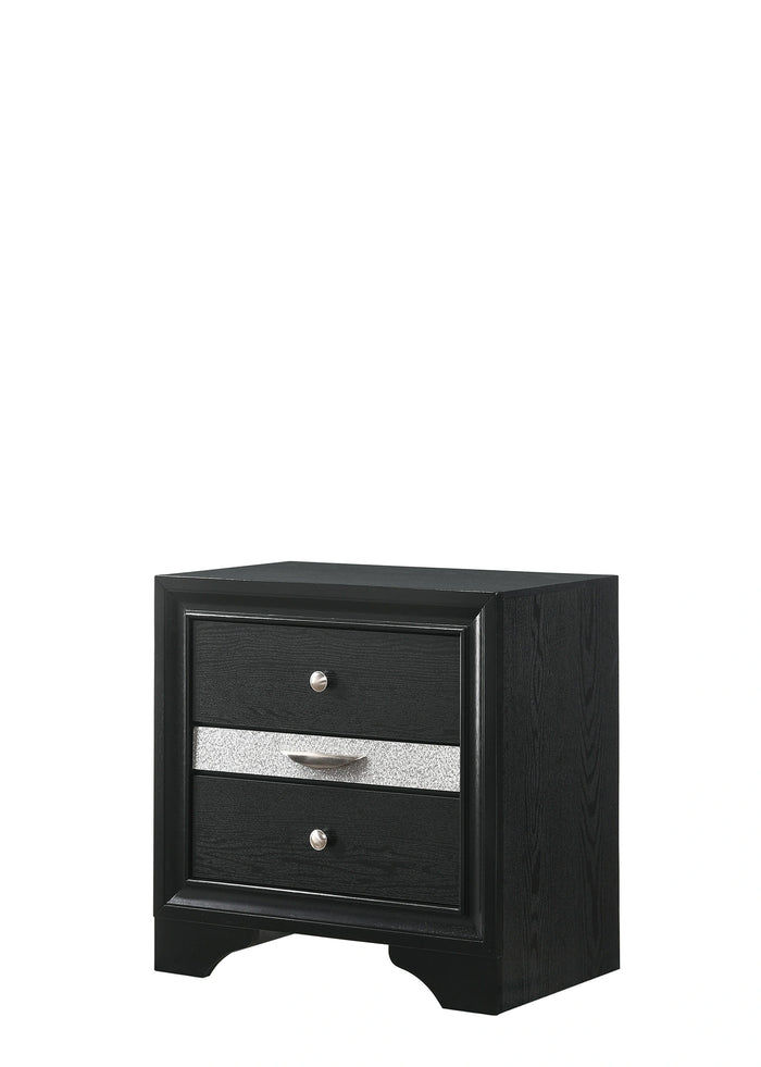 Crown Mark Regata Nightstand In Black