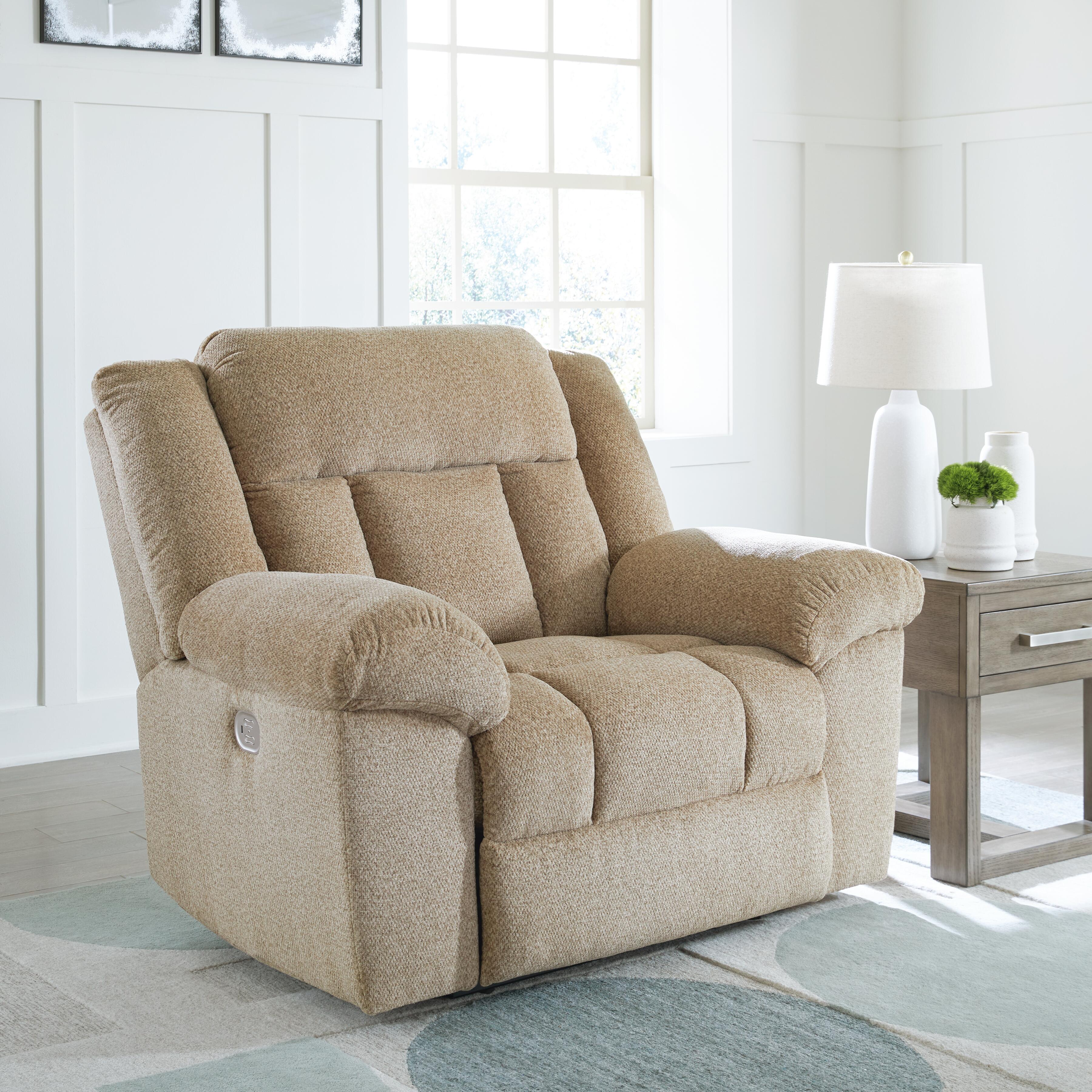 Dar Furniture - Ashley Furniture - Tip-Off Power Recliner - PWR Recliner/ADJ Headrest / Wheat - 6930582