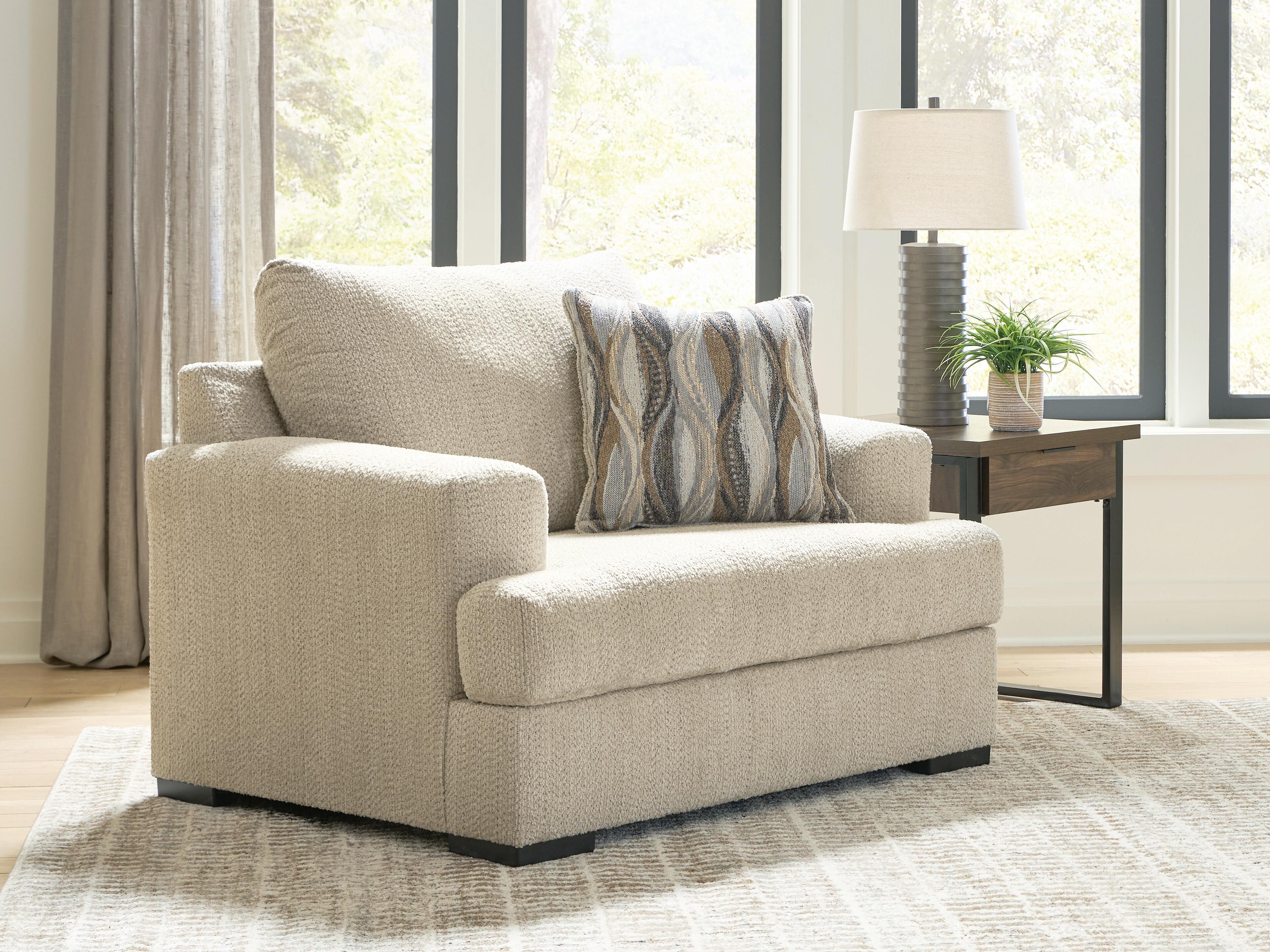 Dar Furniture - Ashley Furniture - Lofwood Oversized Chair - Chair and a Half / Oatmeal - PC6960523
