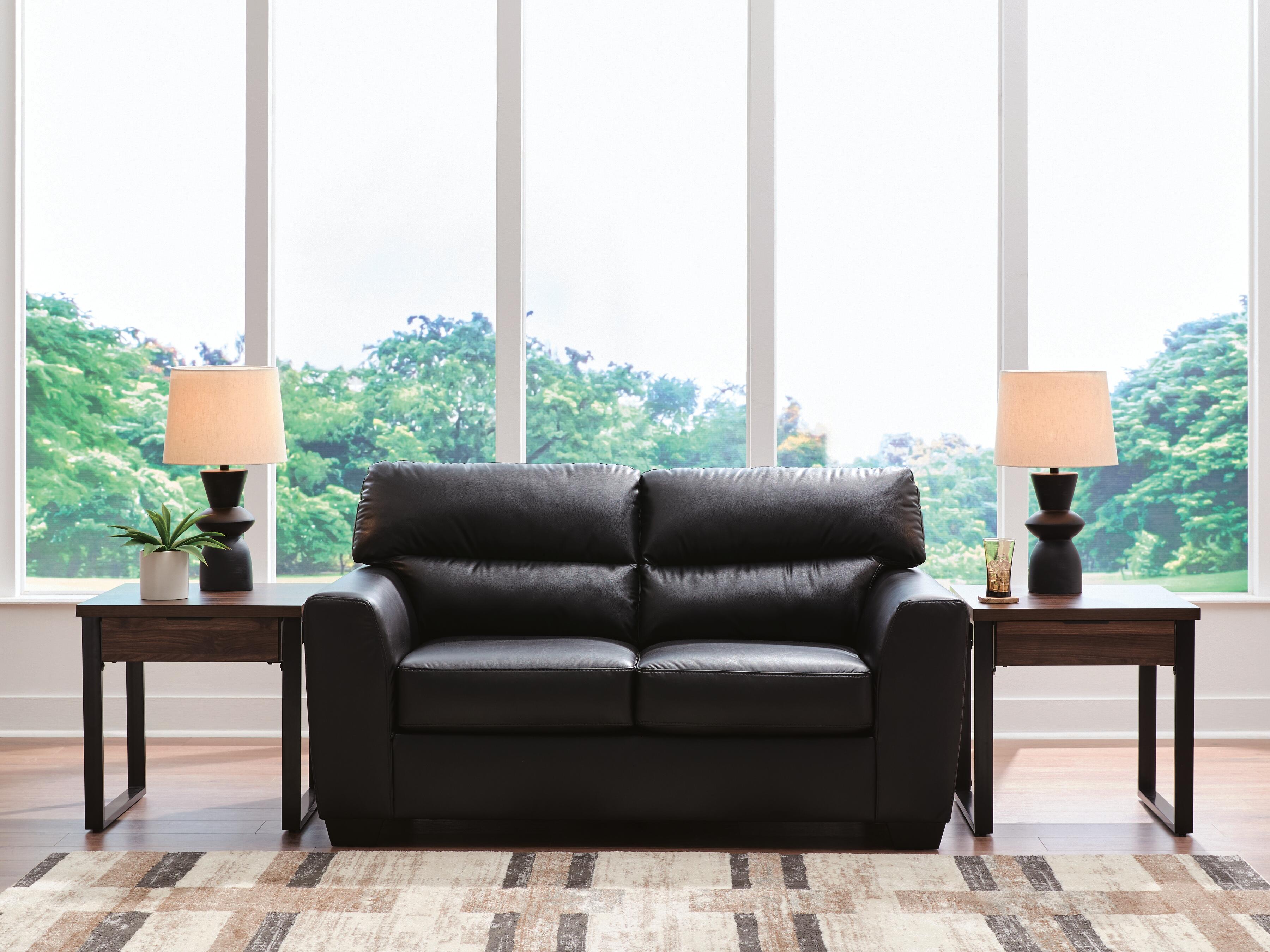 Dar Furniture - Ashley Furniture - Glennbre Loveseat - Loveseat / Midnight - PC6980435
