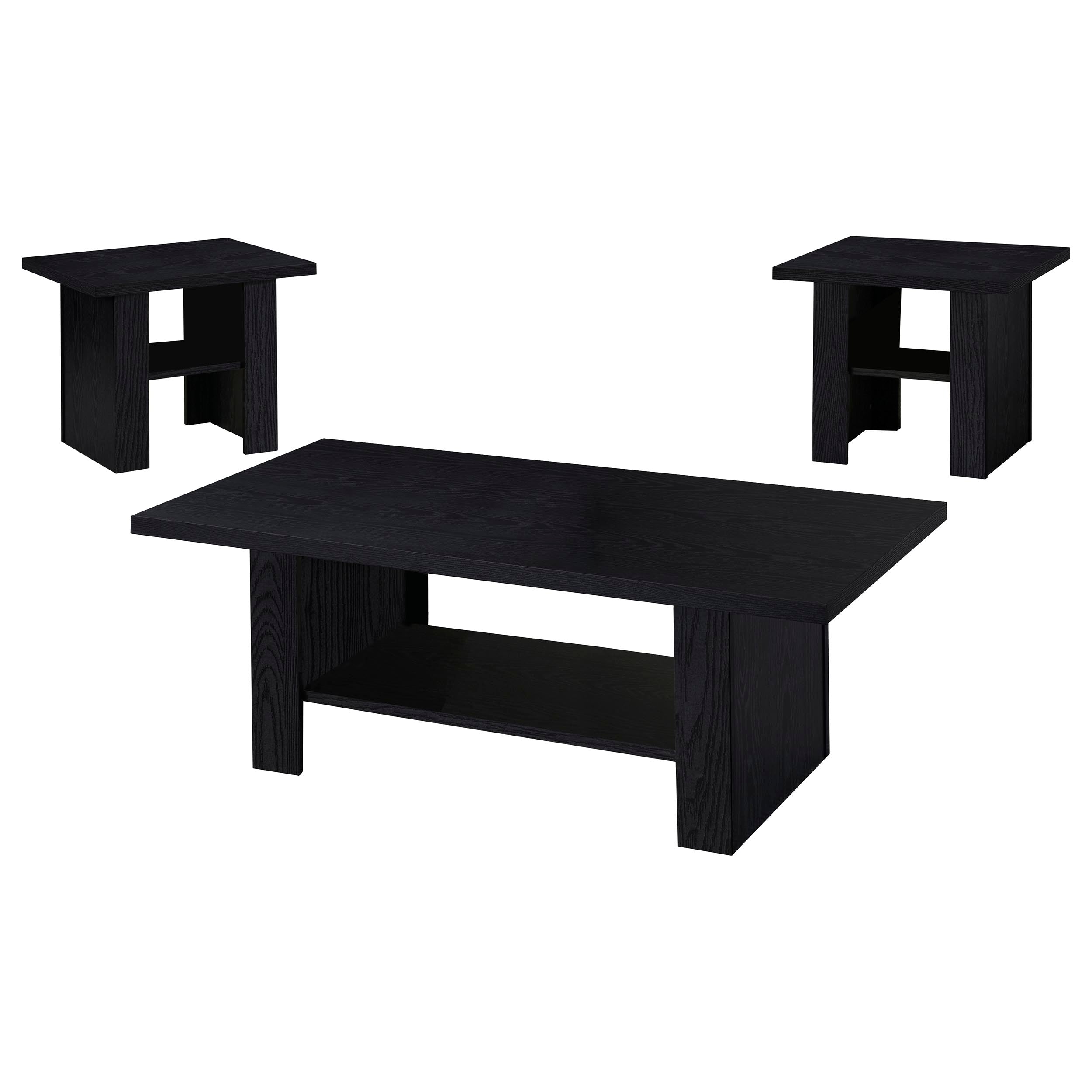 Dar Furniture - Coaster - Rodez 3-piece Engineered Wood Coffee Table Set Black - 700345