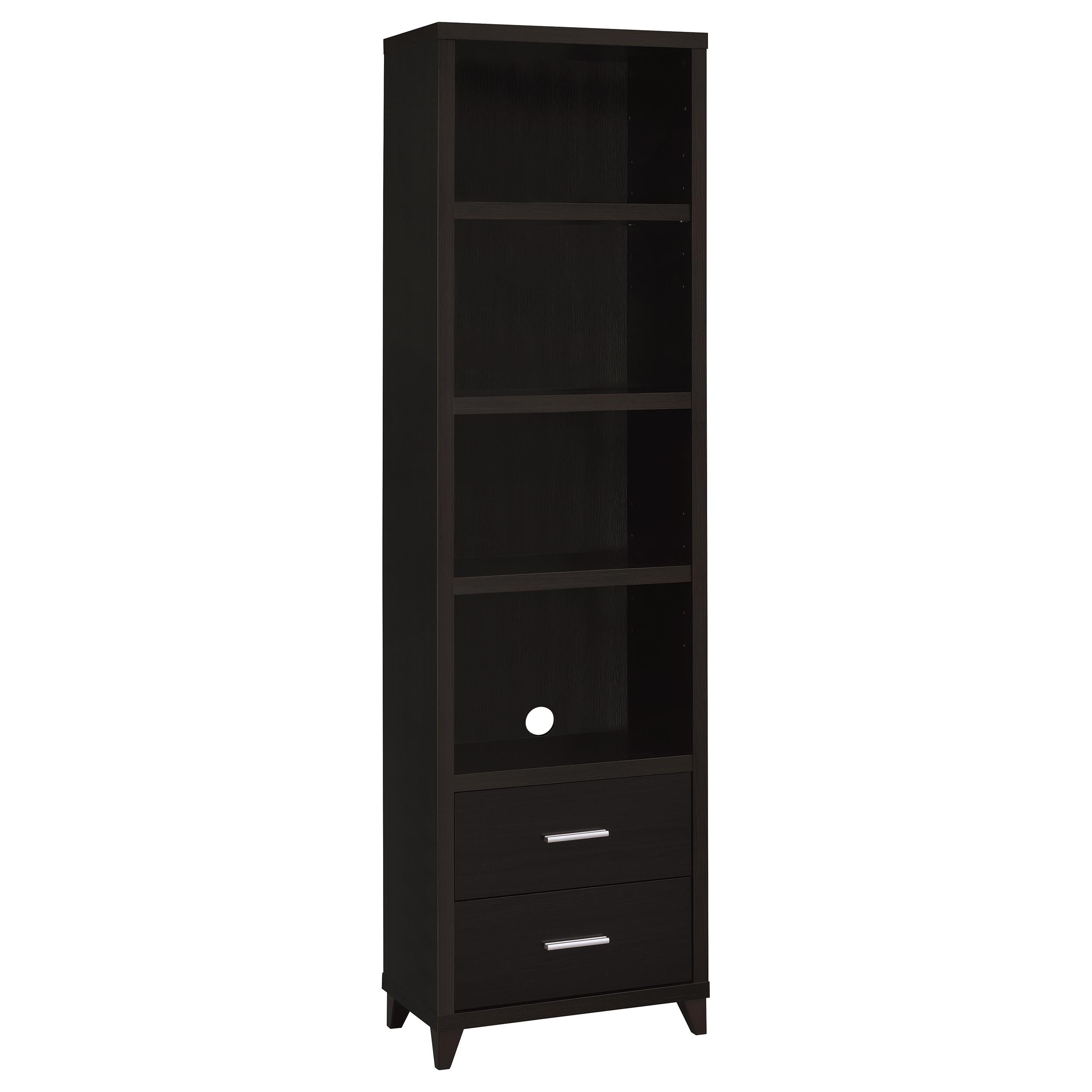 Dar Furniture - Coaster - Lewes 4-shelf Engineered Wood Media Tower Cappuccino - 700882