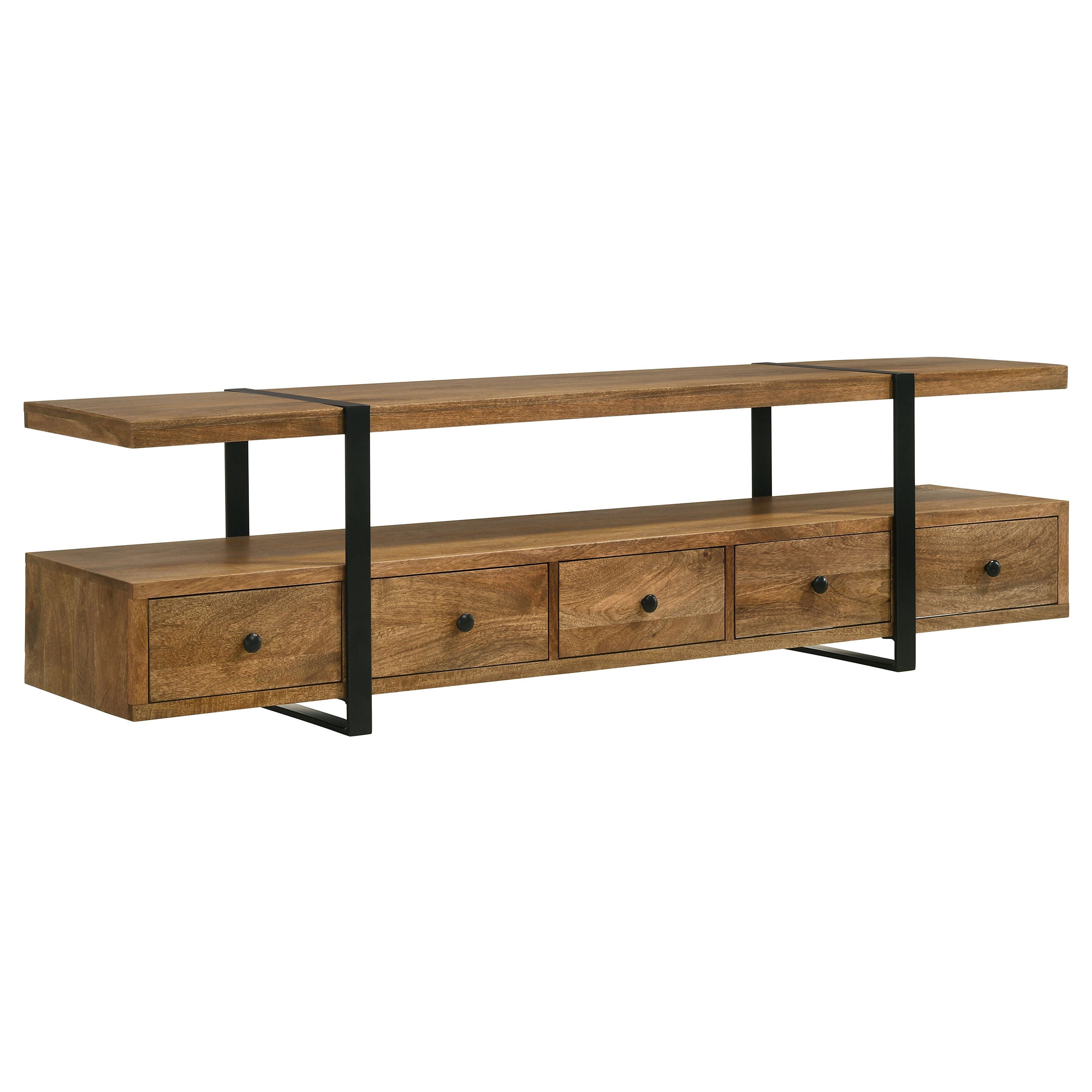 Dar Furniture - Coaster - Otto 5-drawer Mango Wood 70-inch TV Stand Media Console Brown - 703243