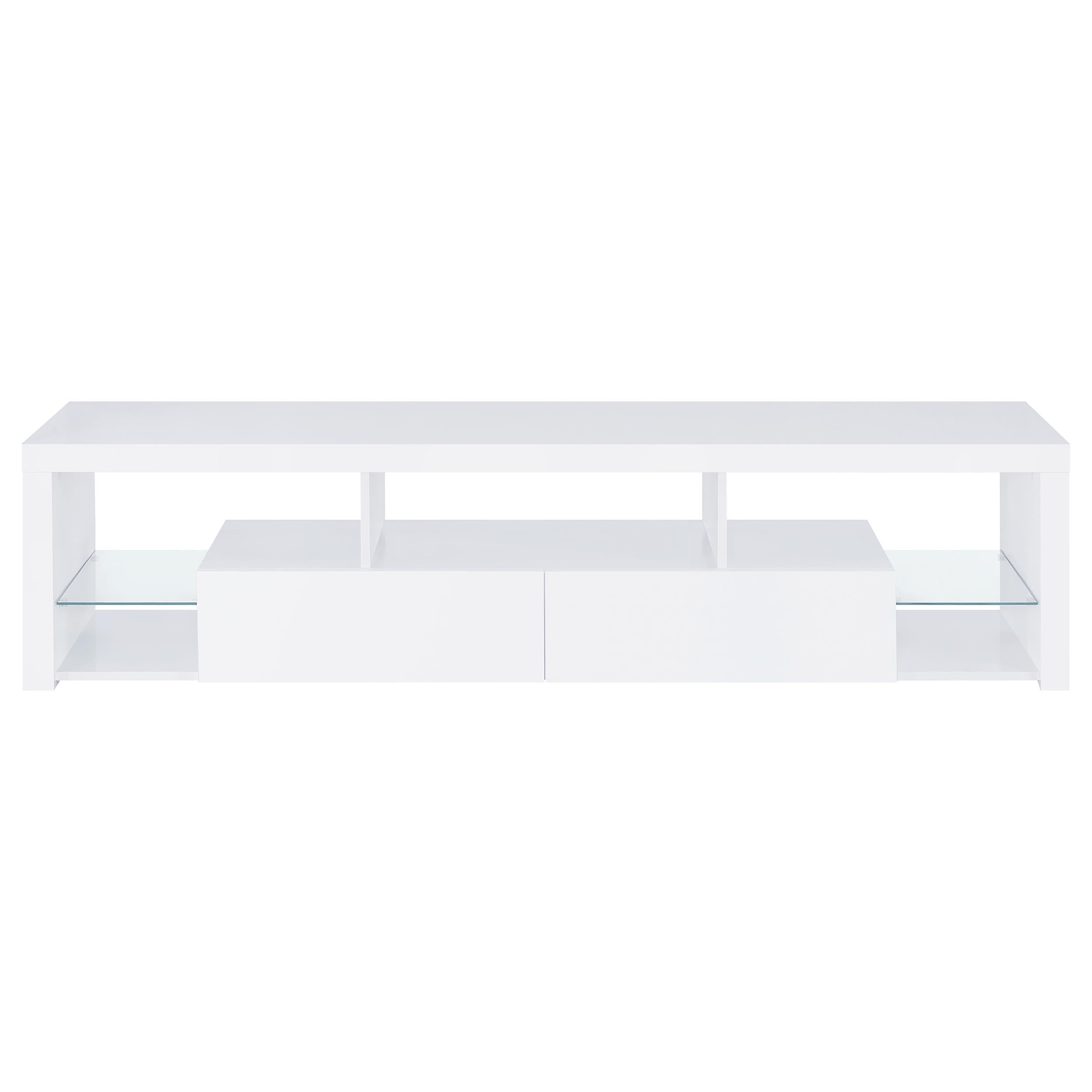 Jude 3-piece 71-inch TV Entertainment Center White High Gloss