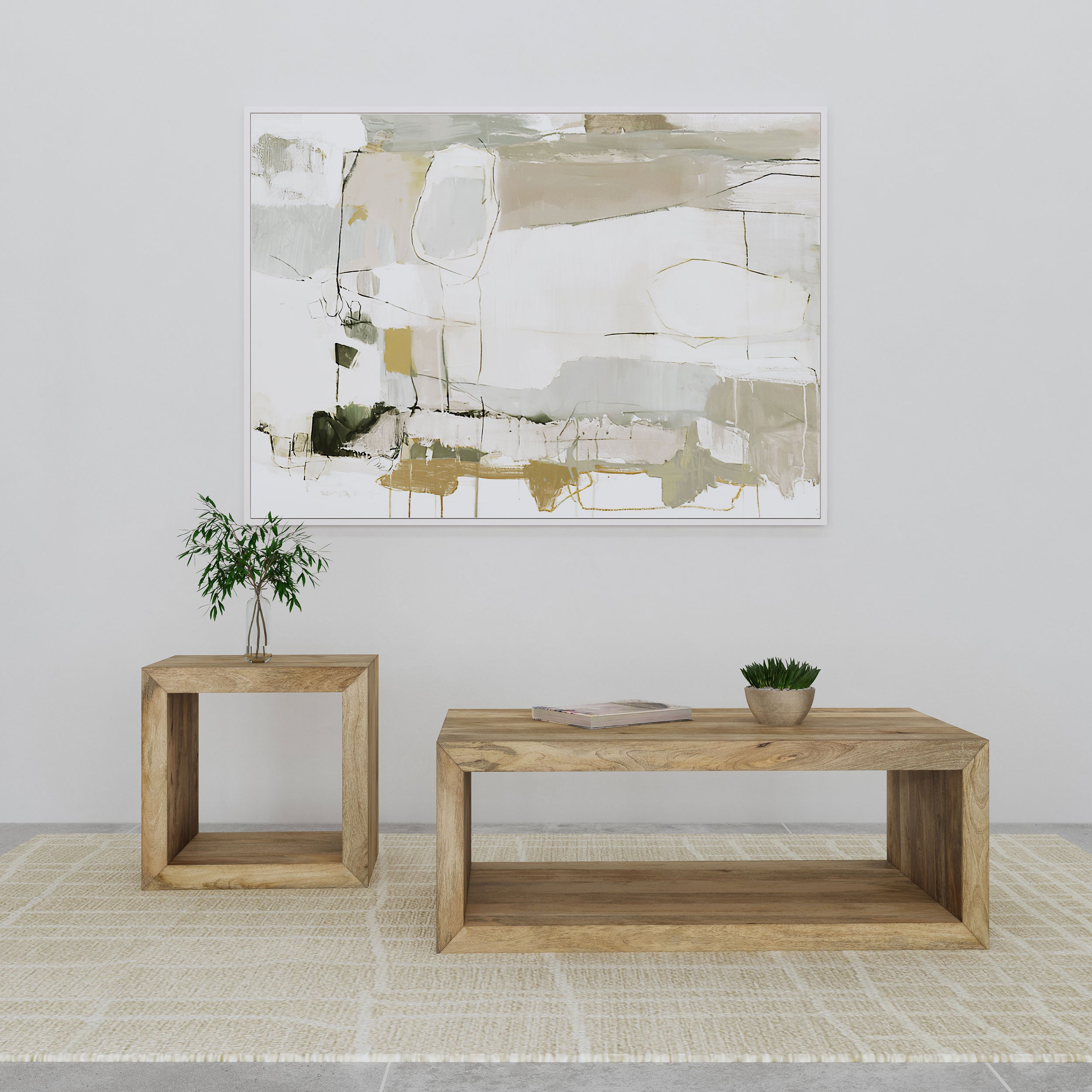 Dar Furniture - Coaster - Benton 2-piece Solid Mango Coffee and End Table Set Natural - 704838-S2