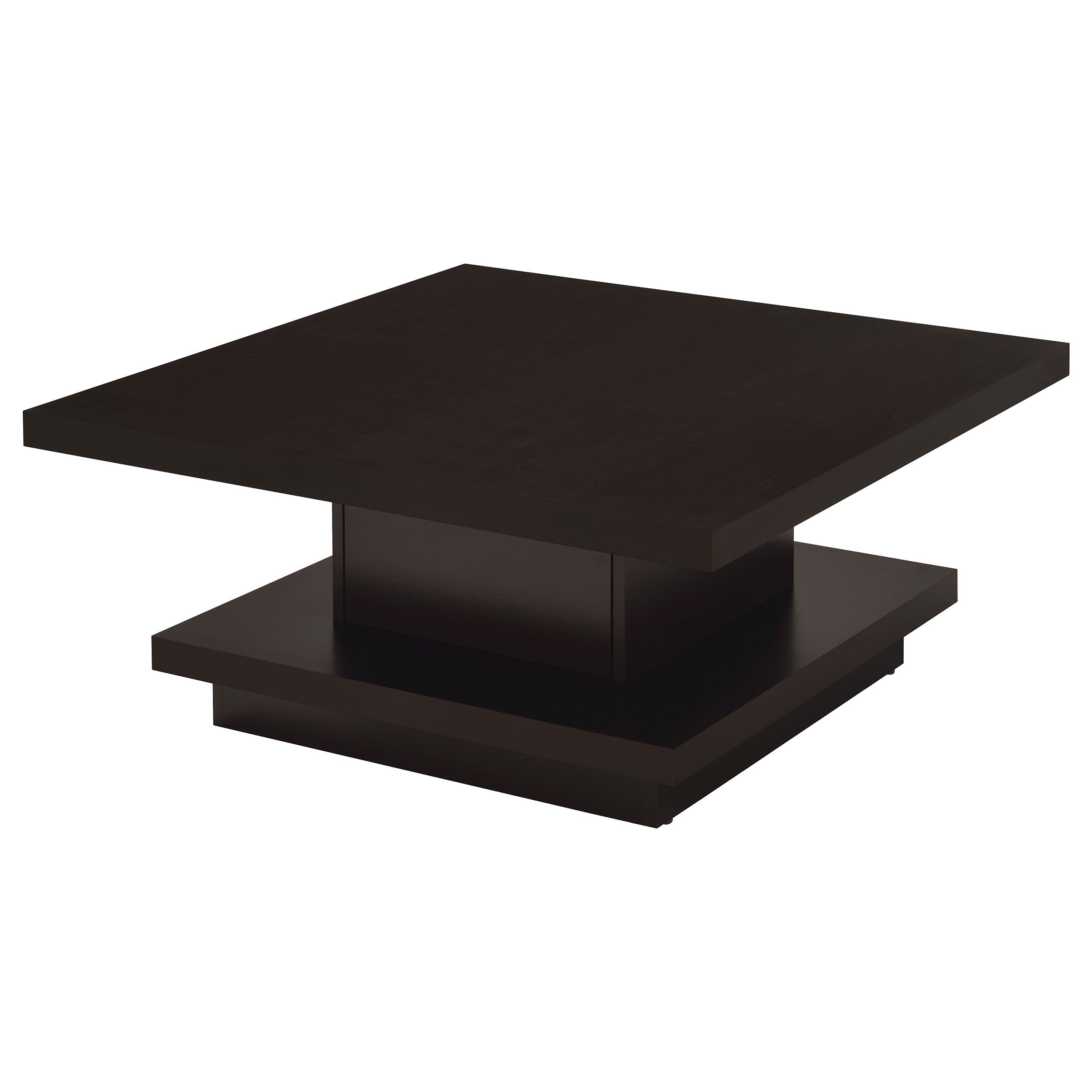Dar Furniture - Coaster - Reston Square Engineered Wood Coffee Table with Casters Cappuccino - 705168