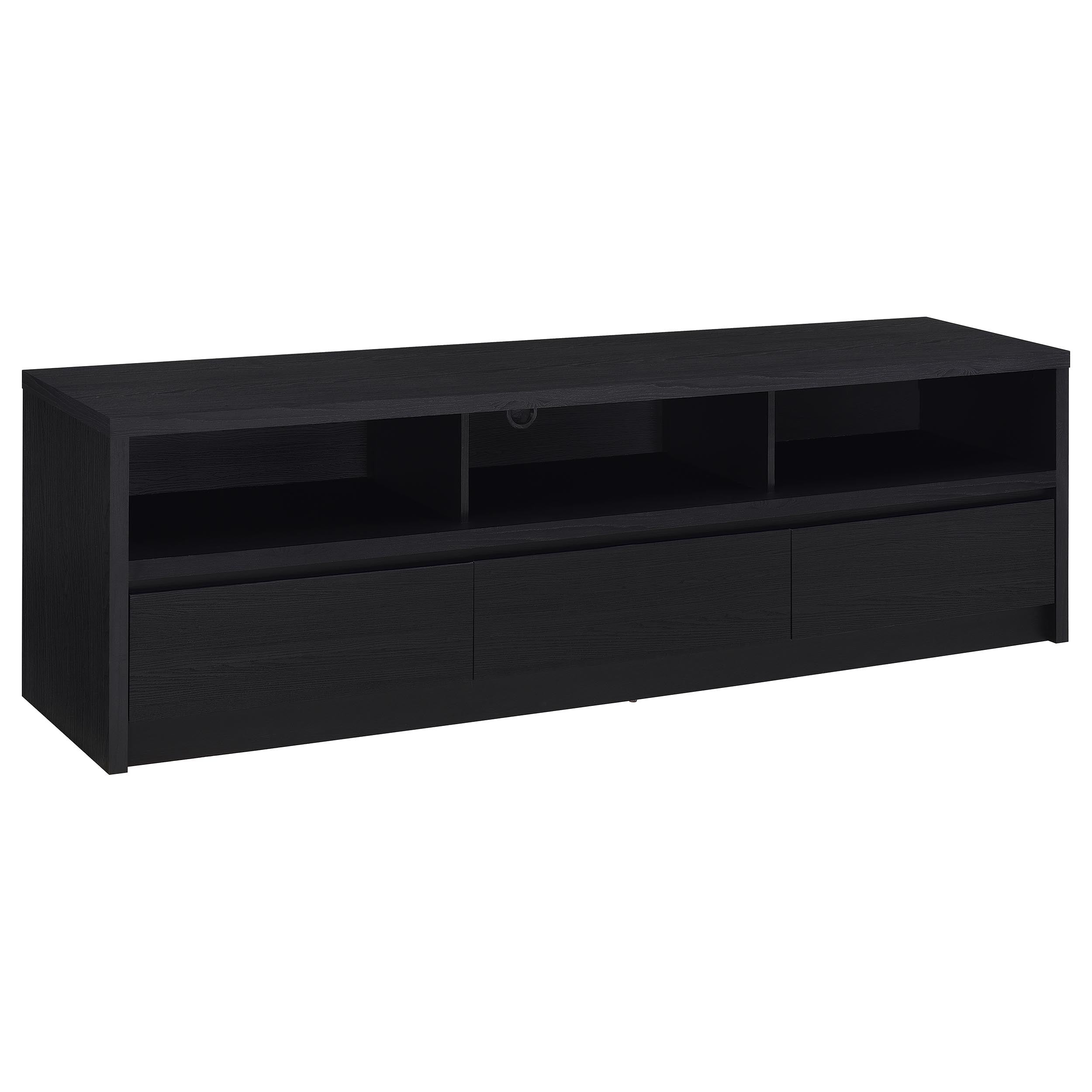 Dar Furniture - Coaster - Rutland 78-inch 3-drawer TV Stand Media Console Black - 705803