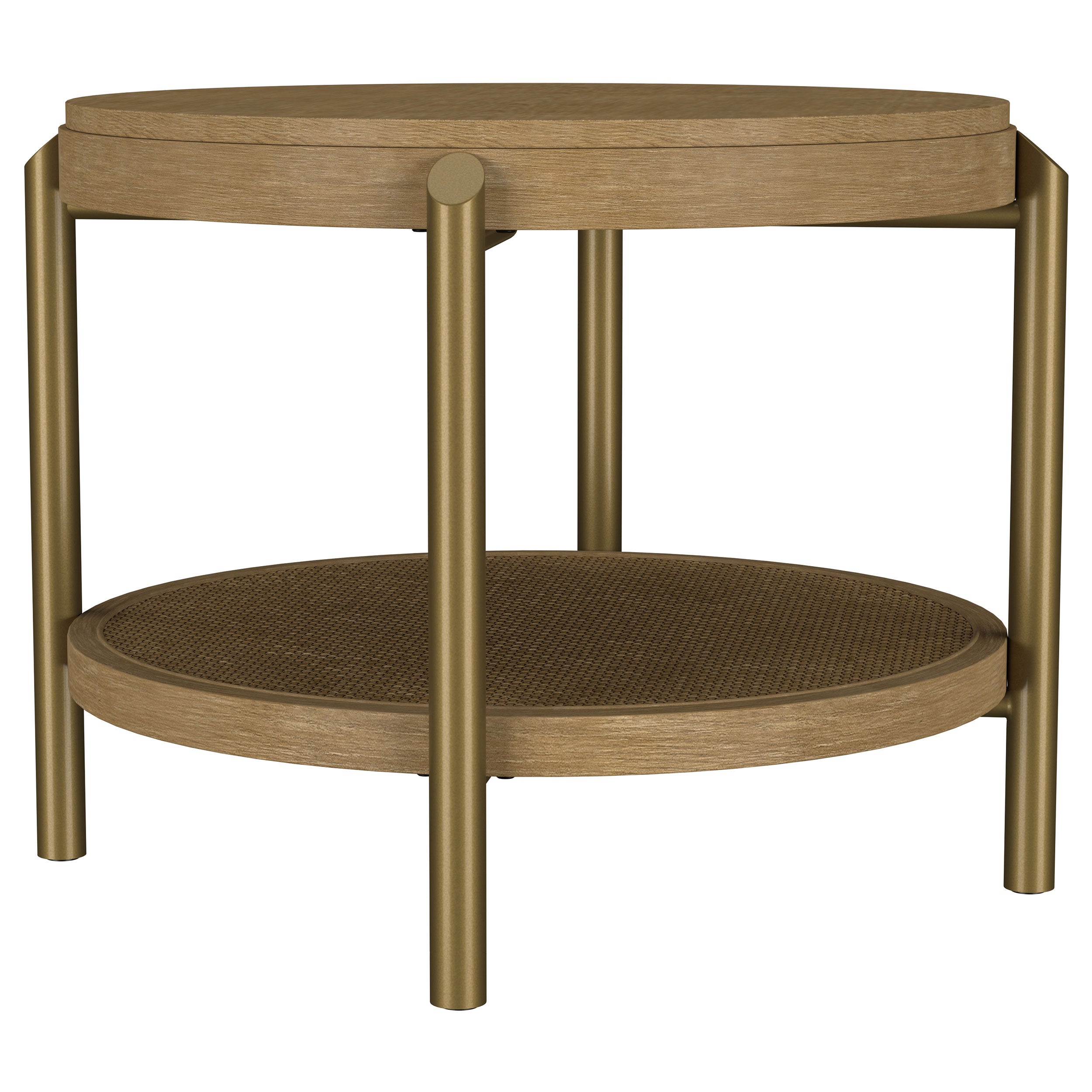 Dar Furniture - Coaster - Arini Round End Side Table With Storage Shelf Sand Wash - 706187