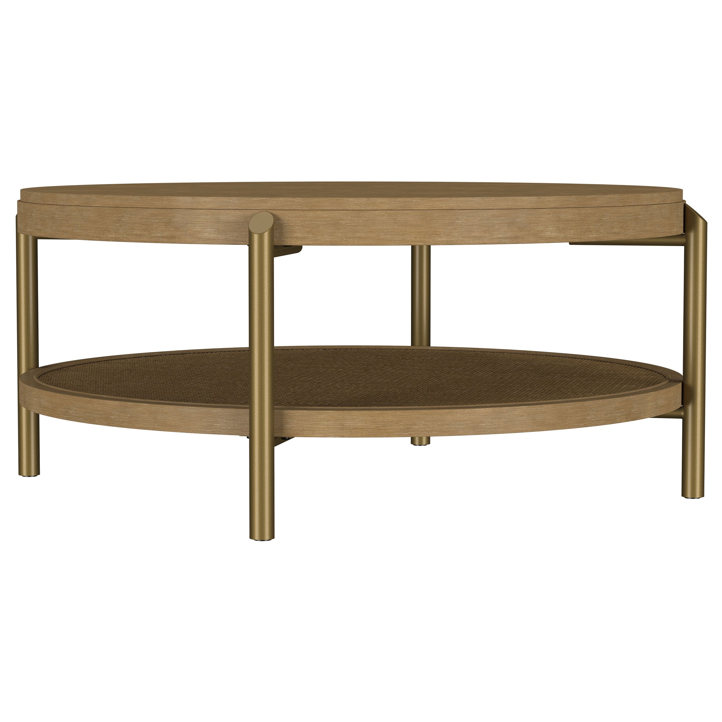 Dar Furniture - Coaster - Arini Round Coffee Table With Storage Shelf Sand Wash - 706188