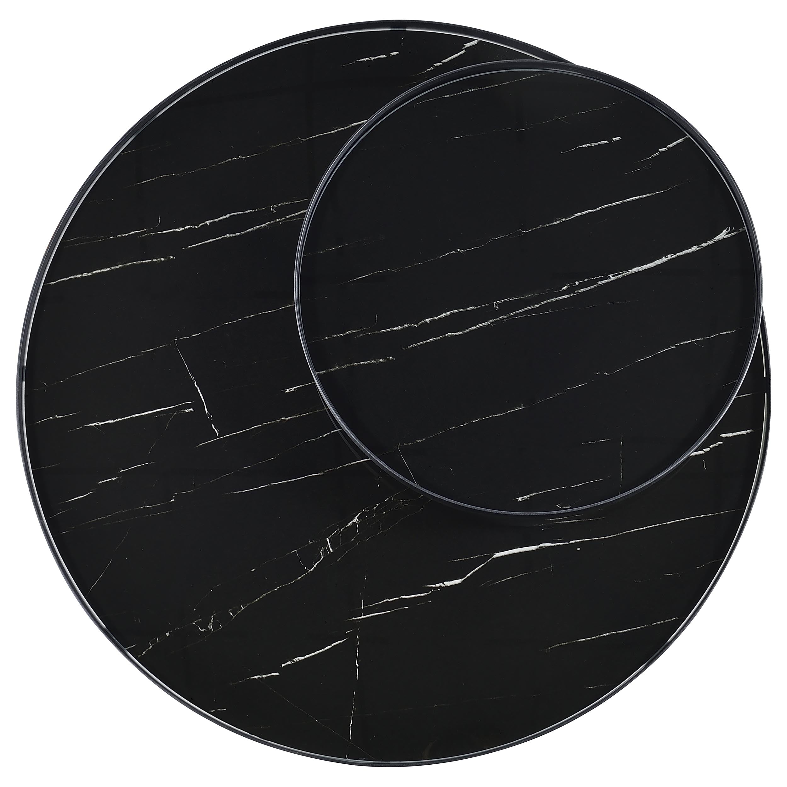 Briggs 2-piece Round Coffee and End Table Set Black
