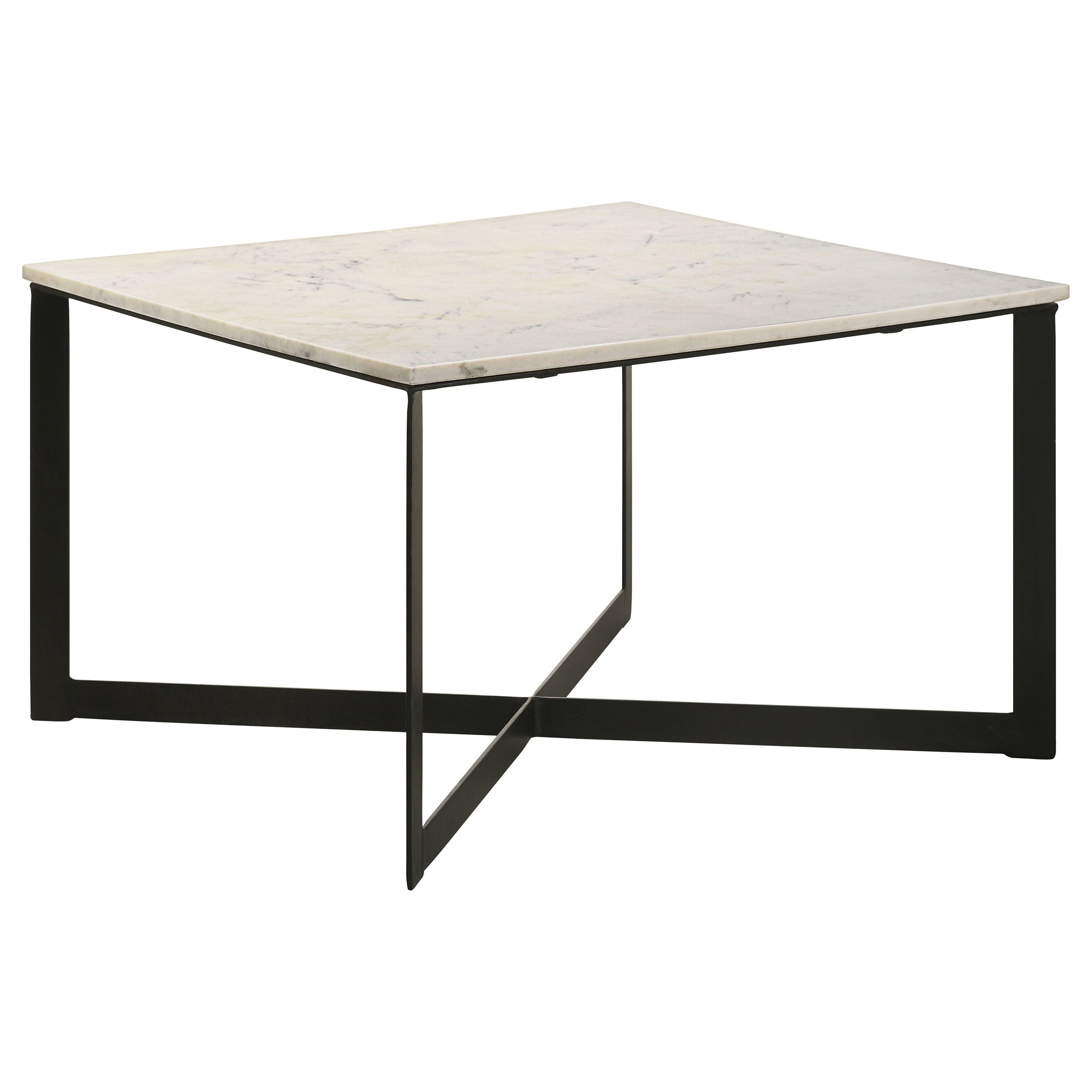 Dar Furniture - Coaster - Tobin Square Marble Top Coffee Table White and Black - 707698