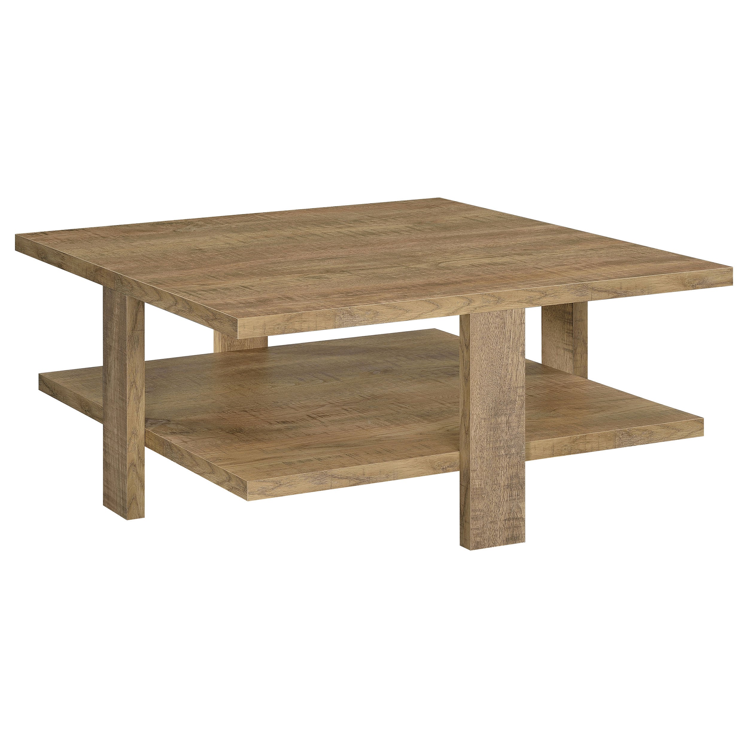 Dar Furniture - Coaster - Dawn Square Engineered Wood Coffee Table Mango Brown - 707718