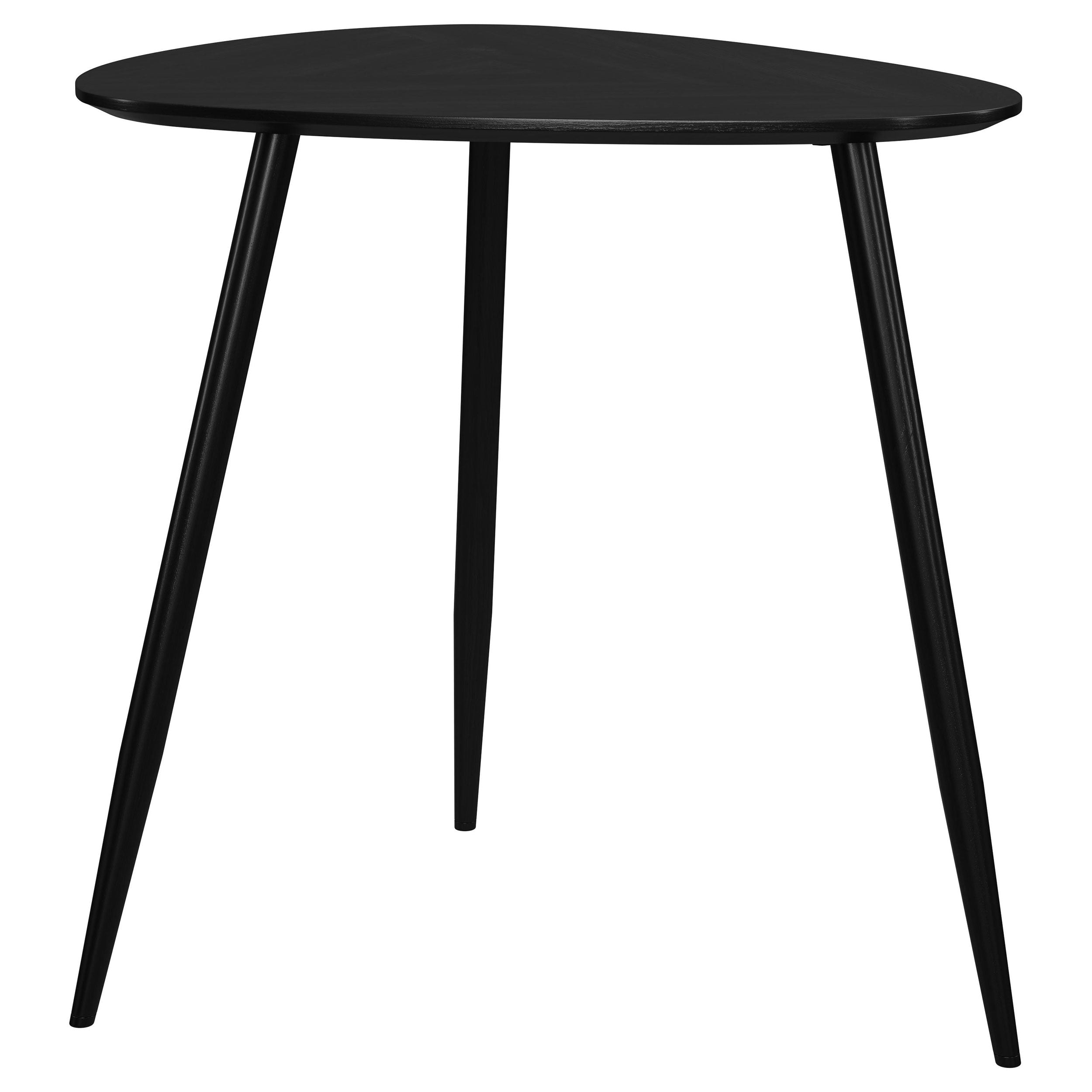 Dar Furniture - Coaster - Odessa Triangular Solid Wood End Table Black - 707917