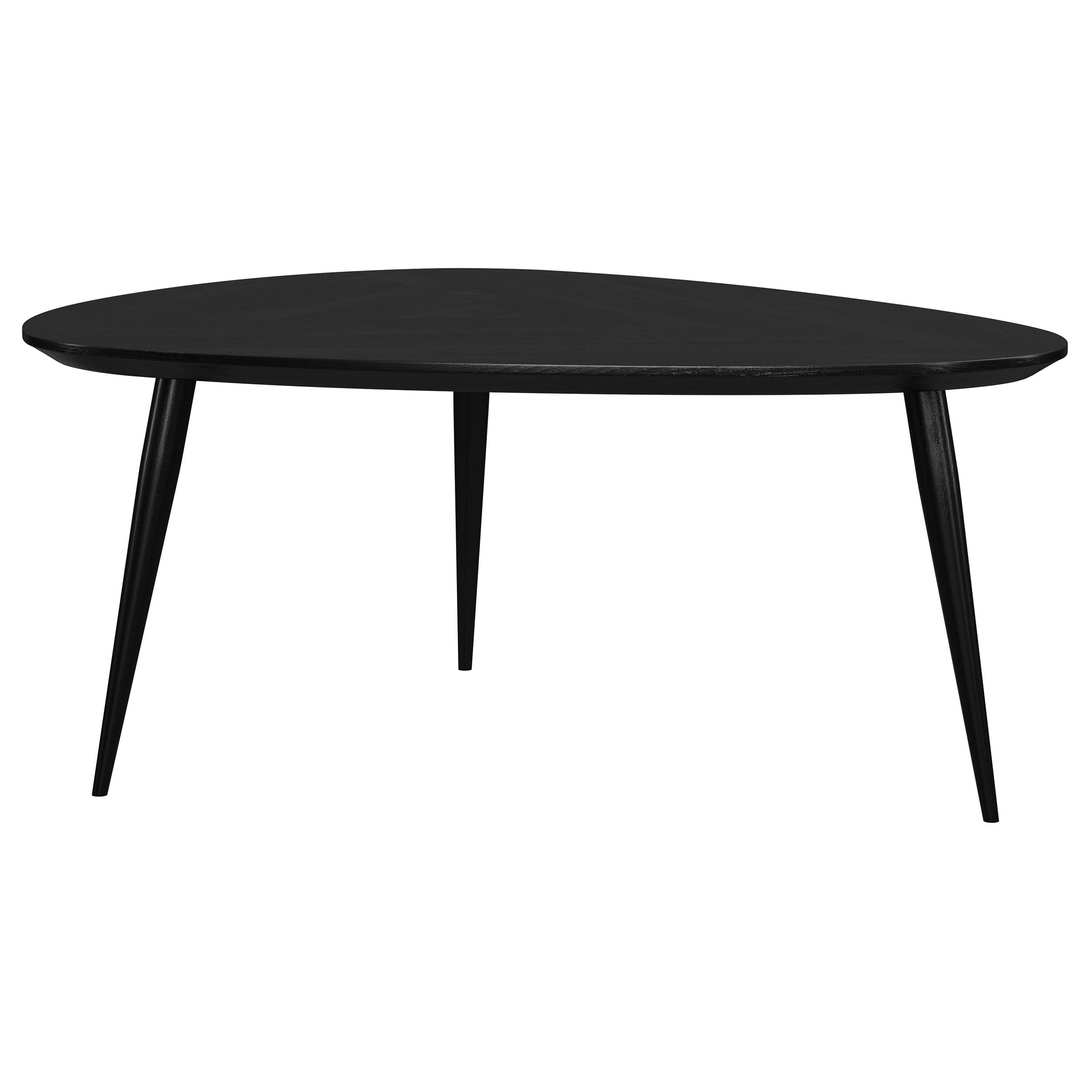 Dar Furniture - Coaster - Odessa Triangular Solid Wood Coffee Table Black - 707918