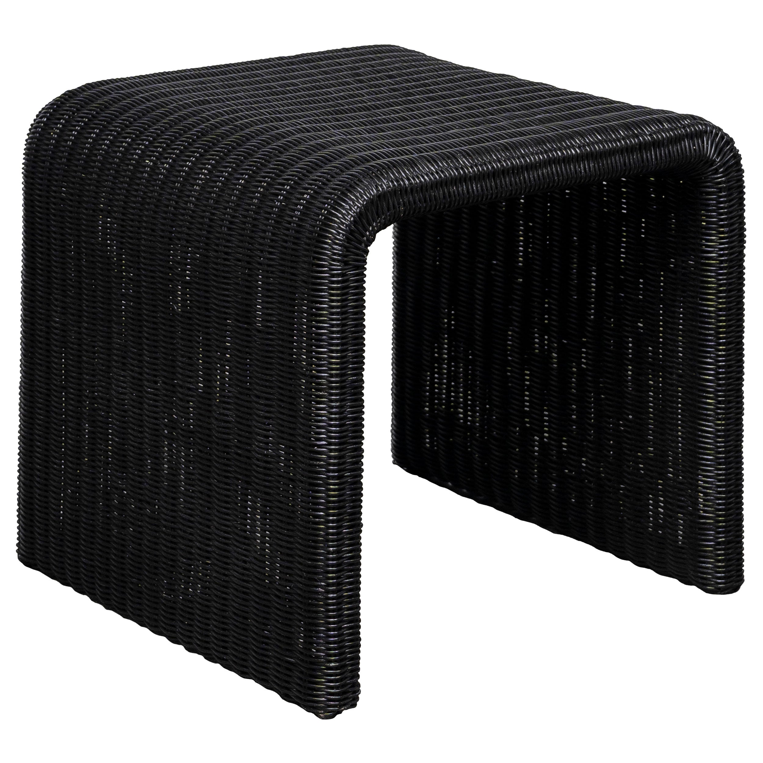 Dar Furniture - Coaster - Cahya Woven Rattan Square End Table Black - 708517