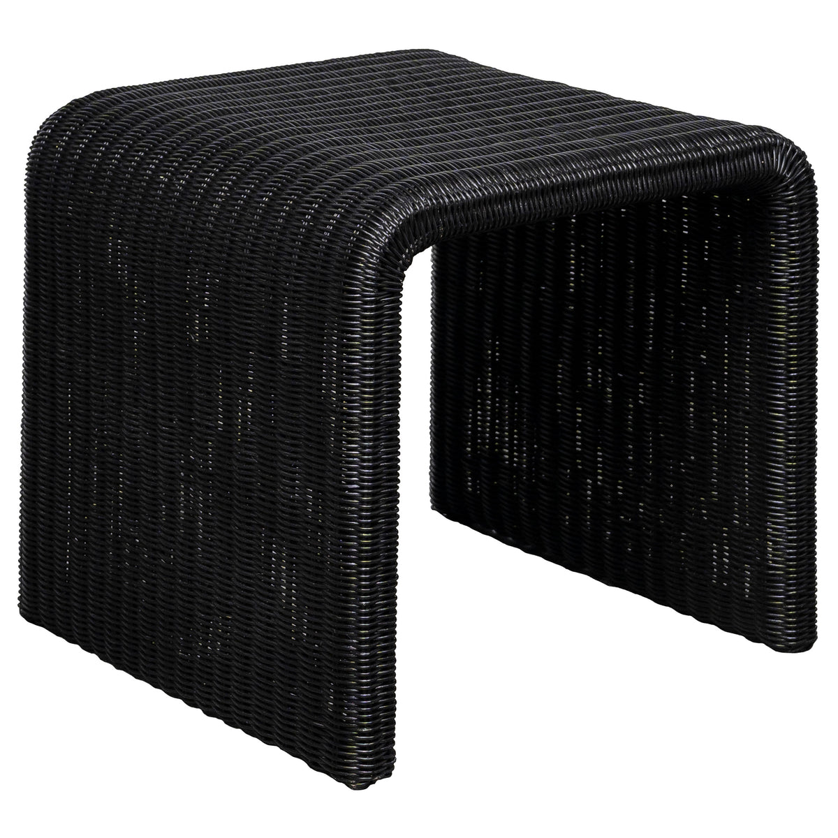 Dar Furniture - Coaster - Cahya Woven Rattan Square End Table Black - 708517