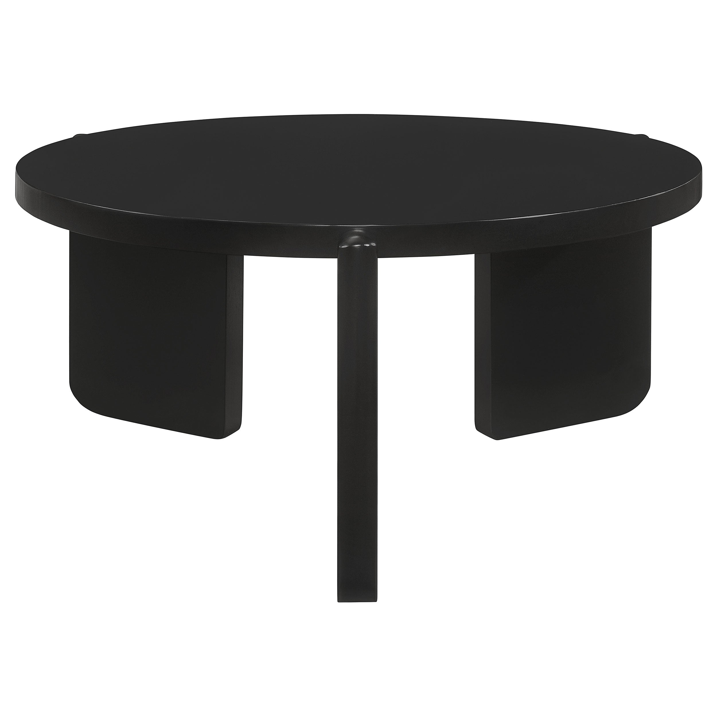 Dar Furniture - Coaster - Cordova Round Solid Wood Coffee Table Black - 709678