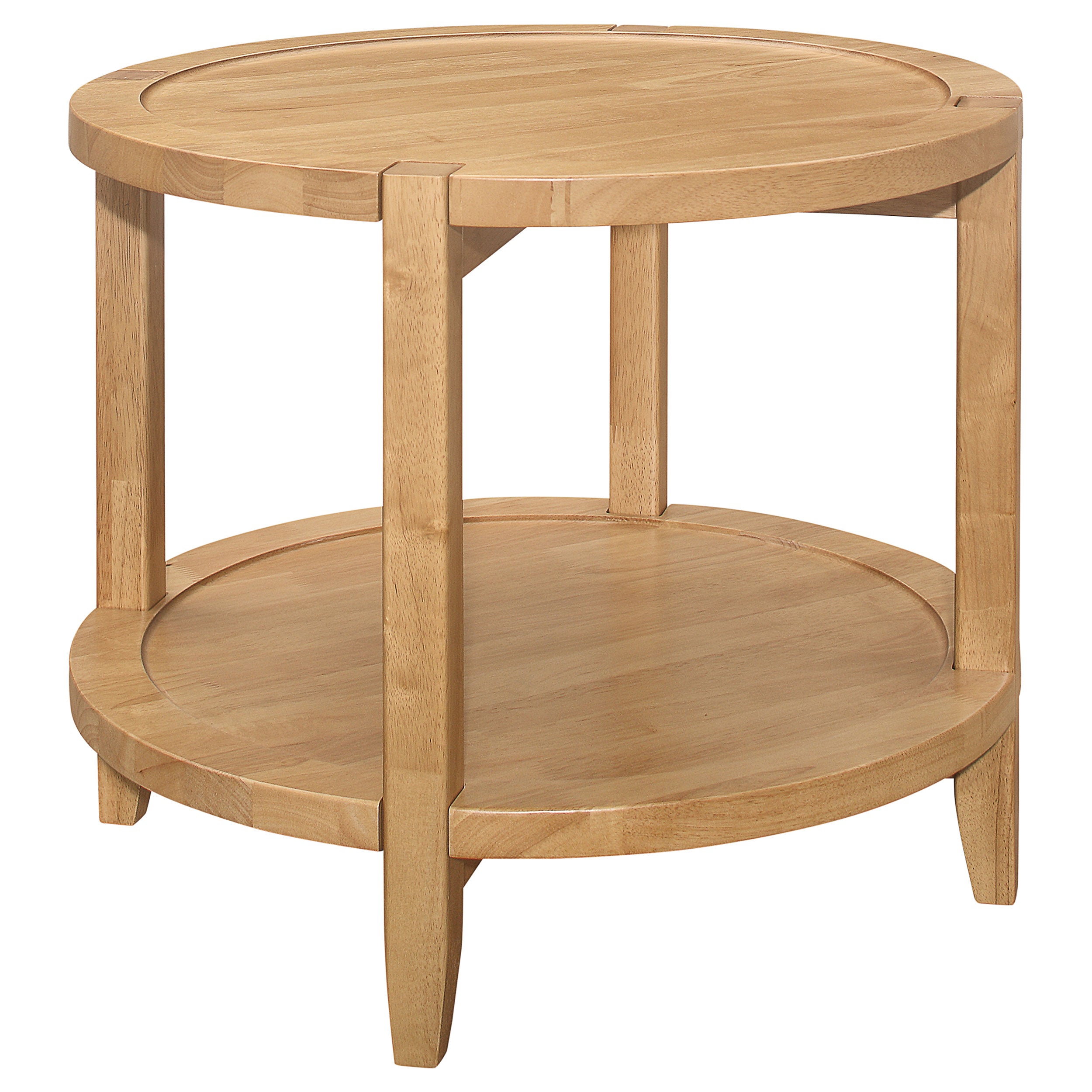 Dar Furniture - Coaster - Camillo Round Solid Wood Side End Table Maple Brown - 709697