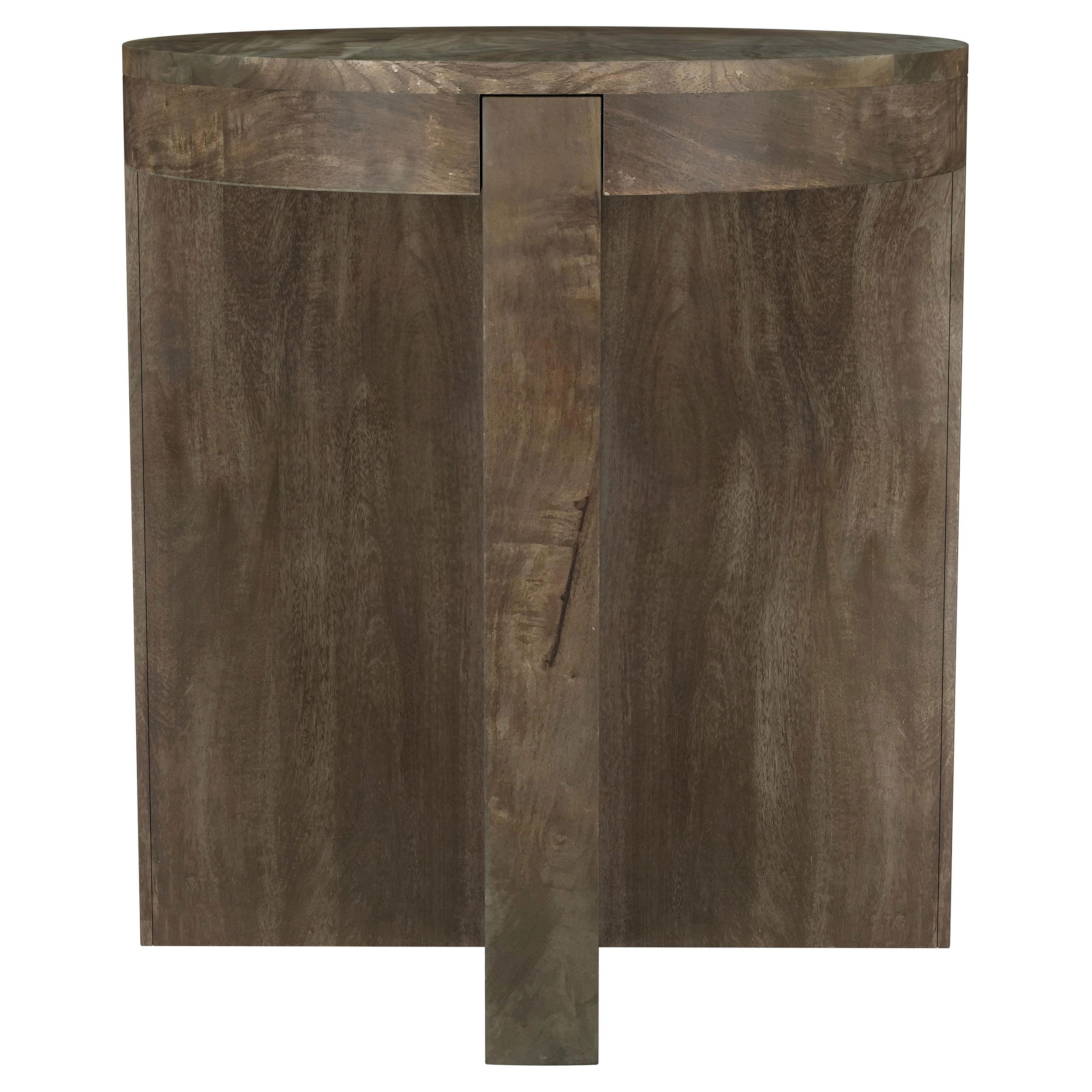 Dar Furniture - Coaster - Kinkaid Round Solid Mango Wood End Table Brown - 710137