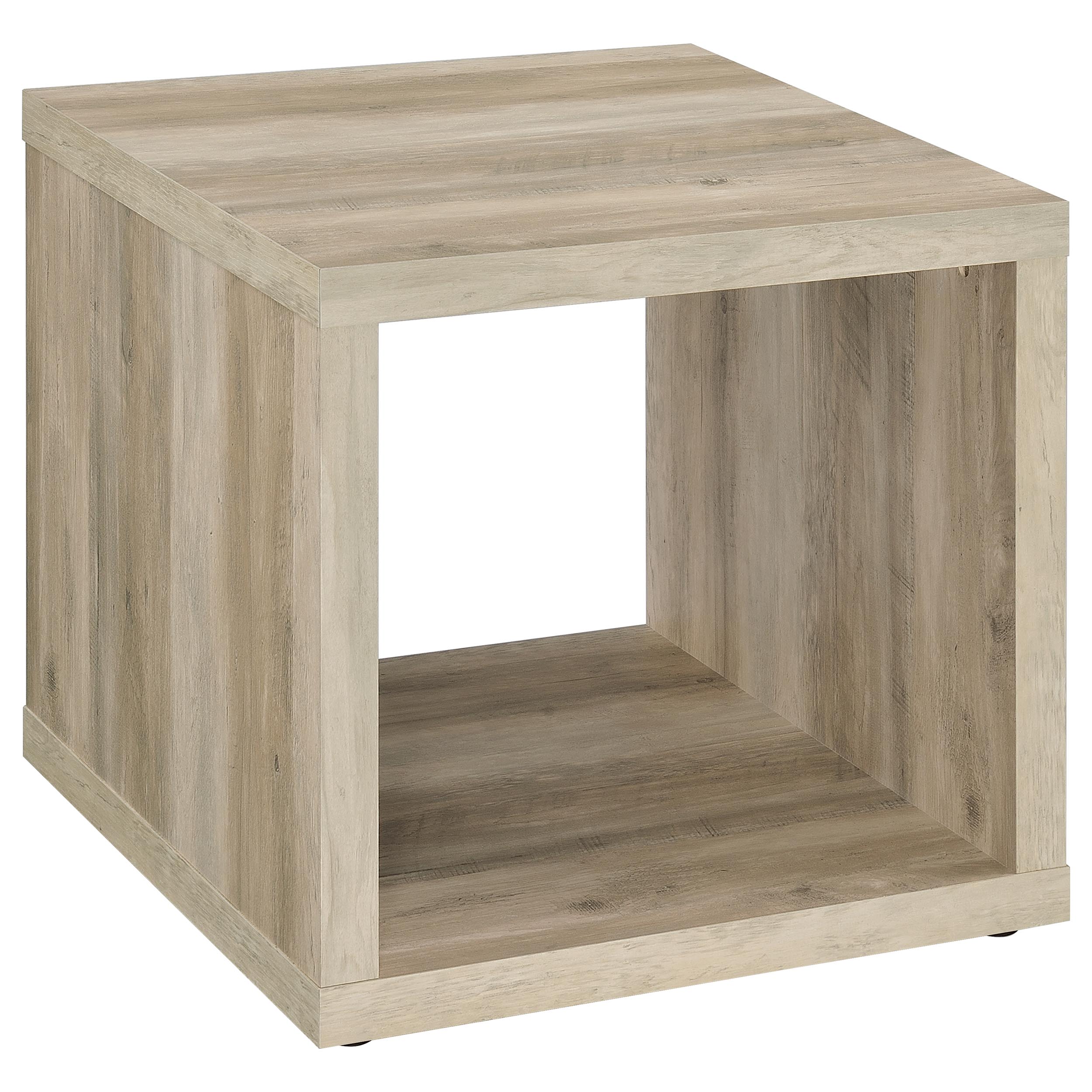Dar Furniture - Coaster - Frisco Square Engineered Wood Side End Table Distressed Pine - 710517