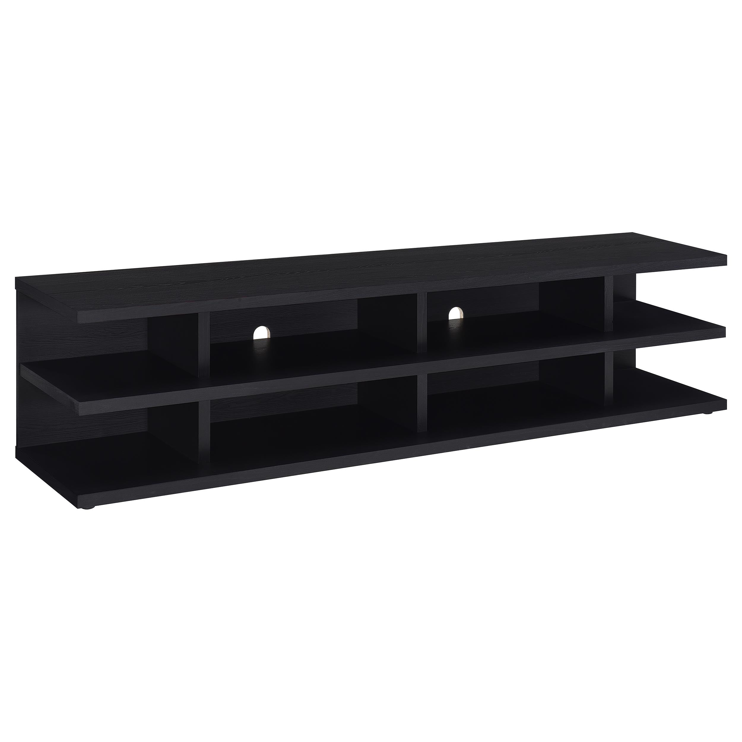 Dar Furniture - Coaster - Cartmill 78-inch 2-tier TV Stand Media Console Black - 710533