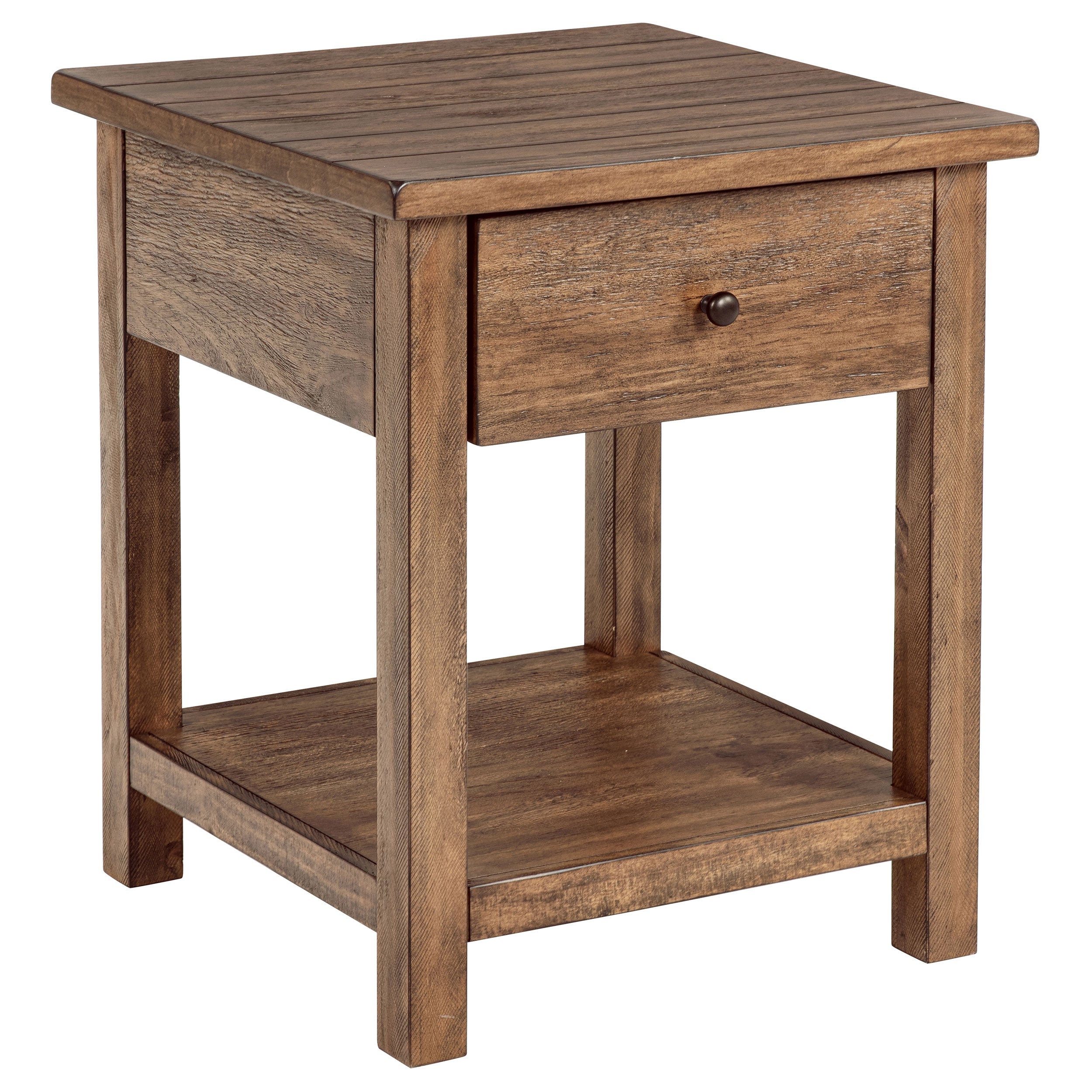Dar Furniture - Coaster - Payne 1-drawer Wood End Table with Shelf Distressed Brown - 710547