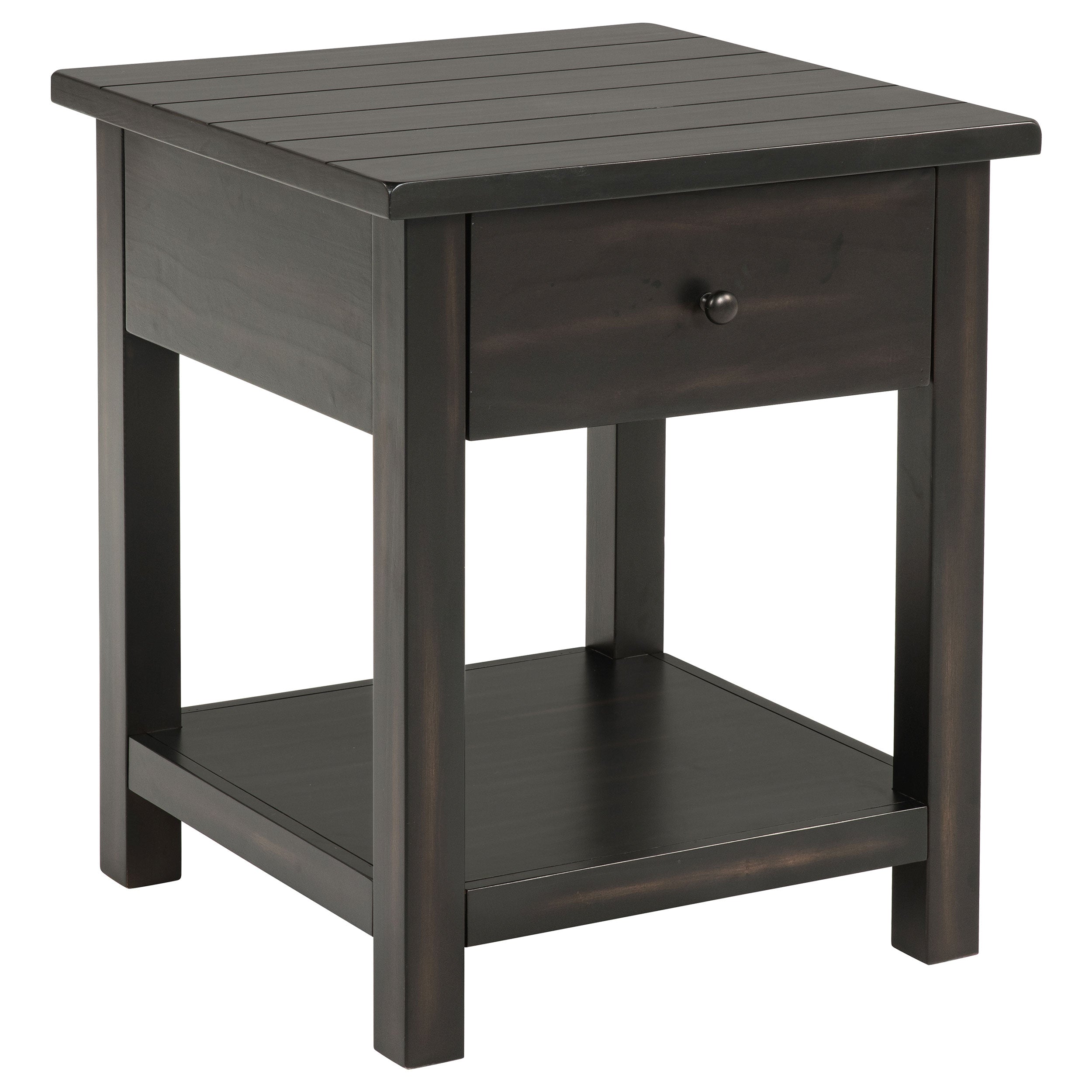 Dar Furniture - Coaster - Payne 1-drawer Wood End Table with Shelf Distressed Java - 710567