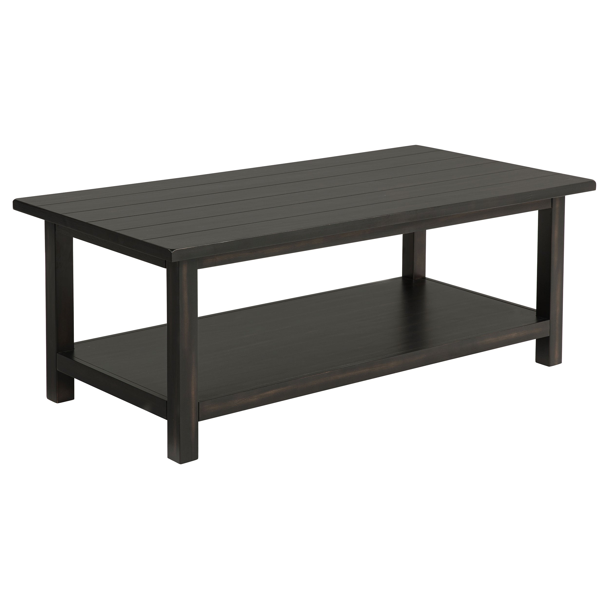 Dar Furniture - Coaster - Payne Wood Coffee Table with Shelf Distressed Java - 710568