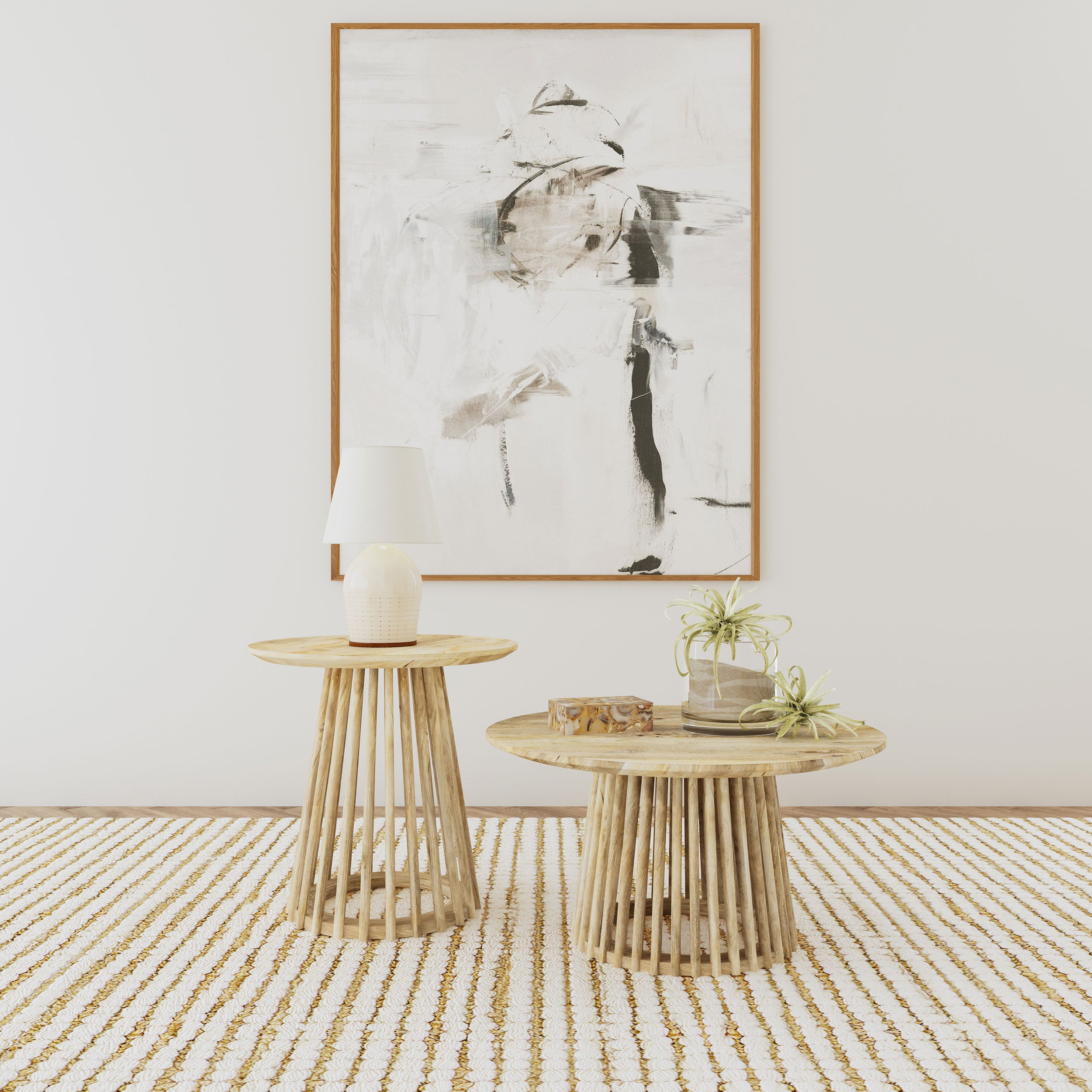Dar Furniture - Coaster - Touhy 2-piece Round Coffee and End Table Set Natural Mango - 710608-S2