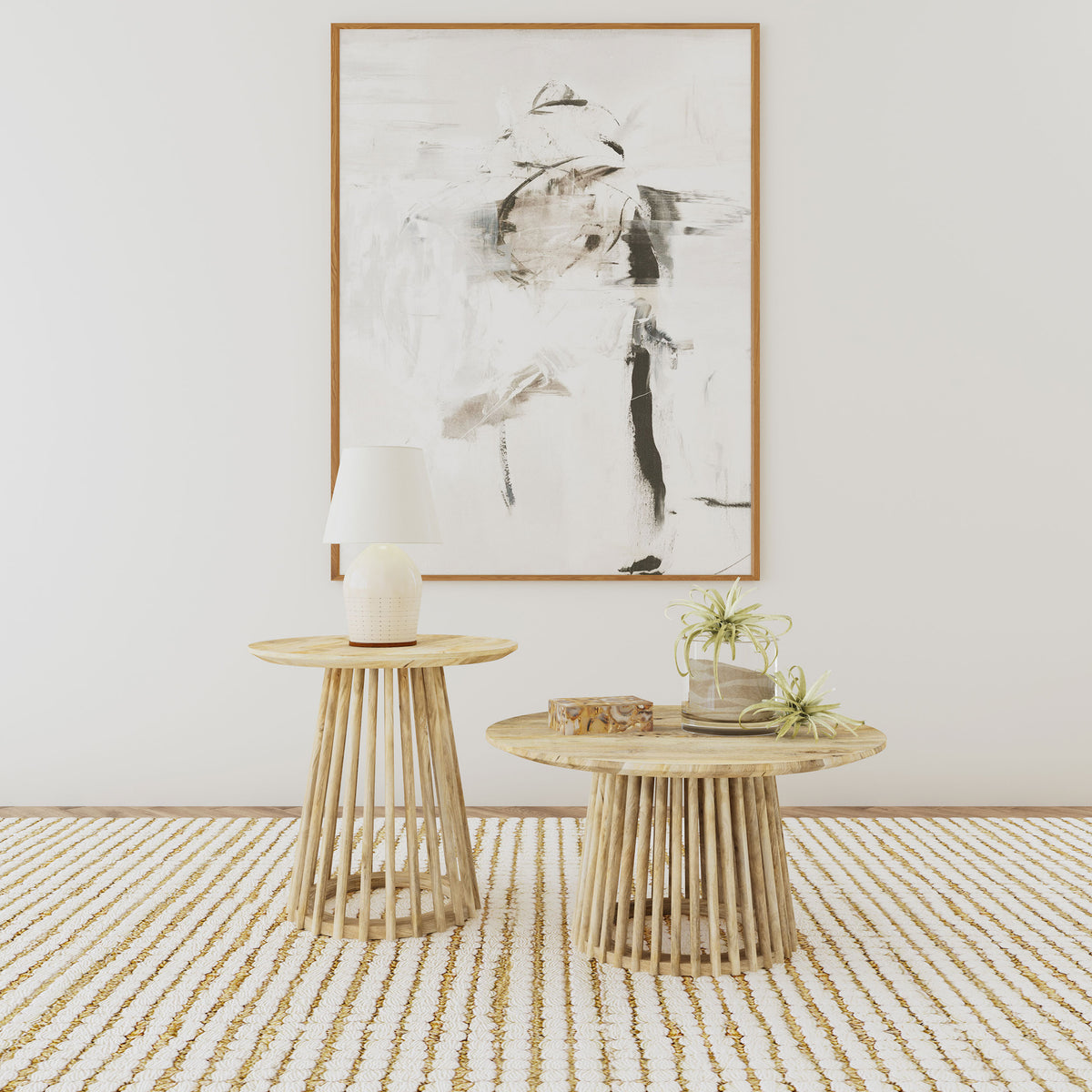 Dar Furniture - Coaster - Touhy 2-piece Round Coffee and End Table Set Natural Mango - 710608-S2