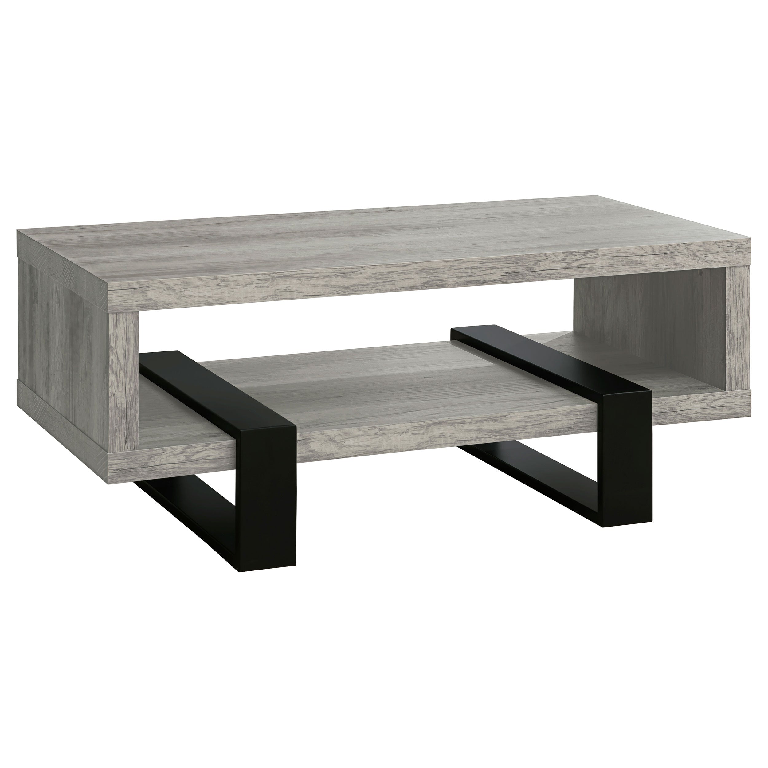 Dar Furniture - Coaster - Dinard Engineered Wood Cocktail Coffee Table Grey Driftwood - 720878