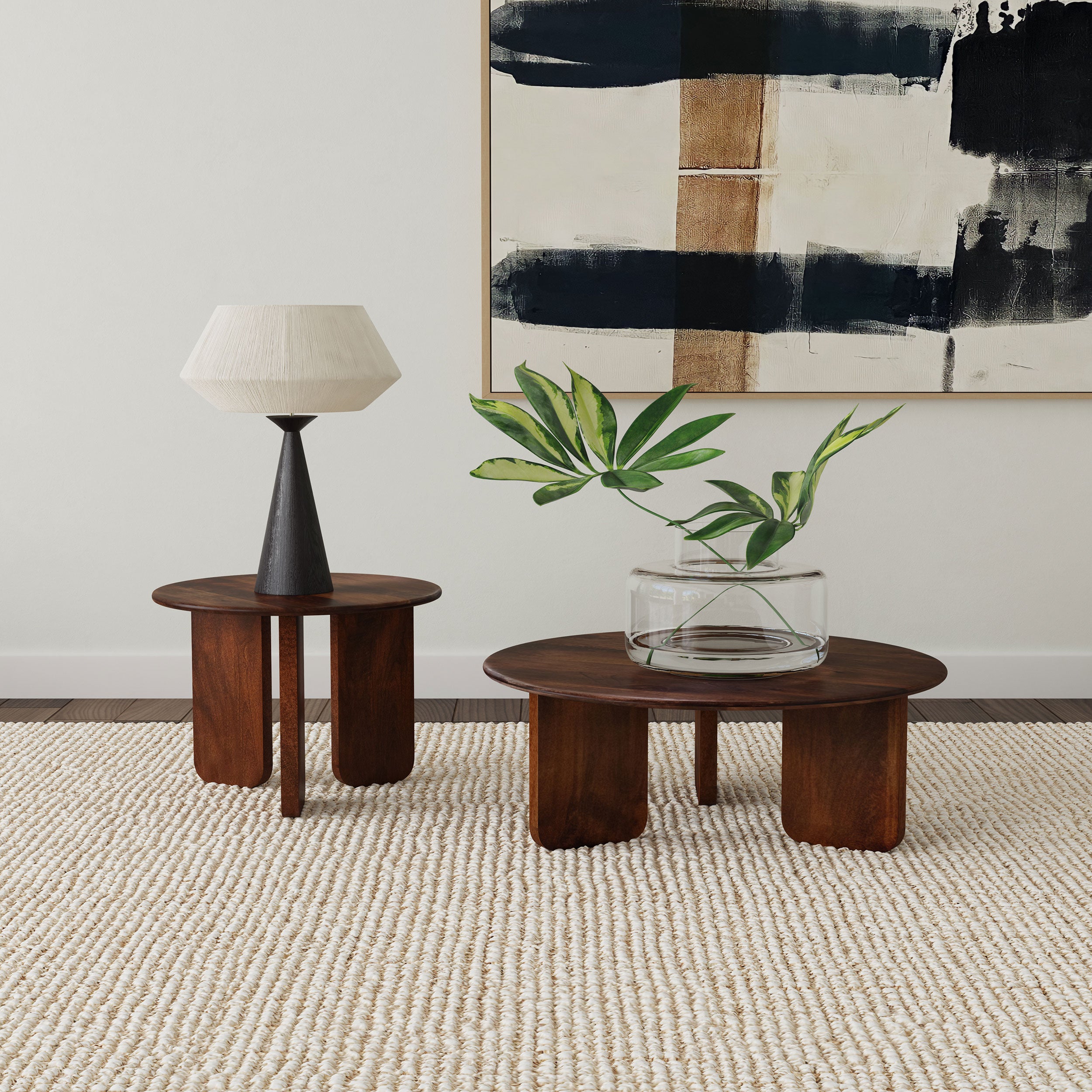 Dar Furniture - Coaster - Dale 2-piece Solid Wood Coffee and End Table Set Brown - 721998-S2