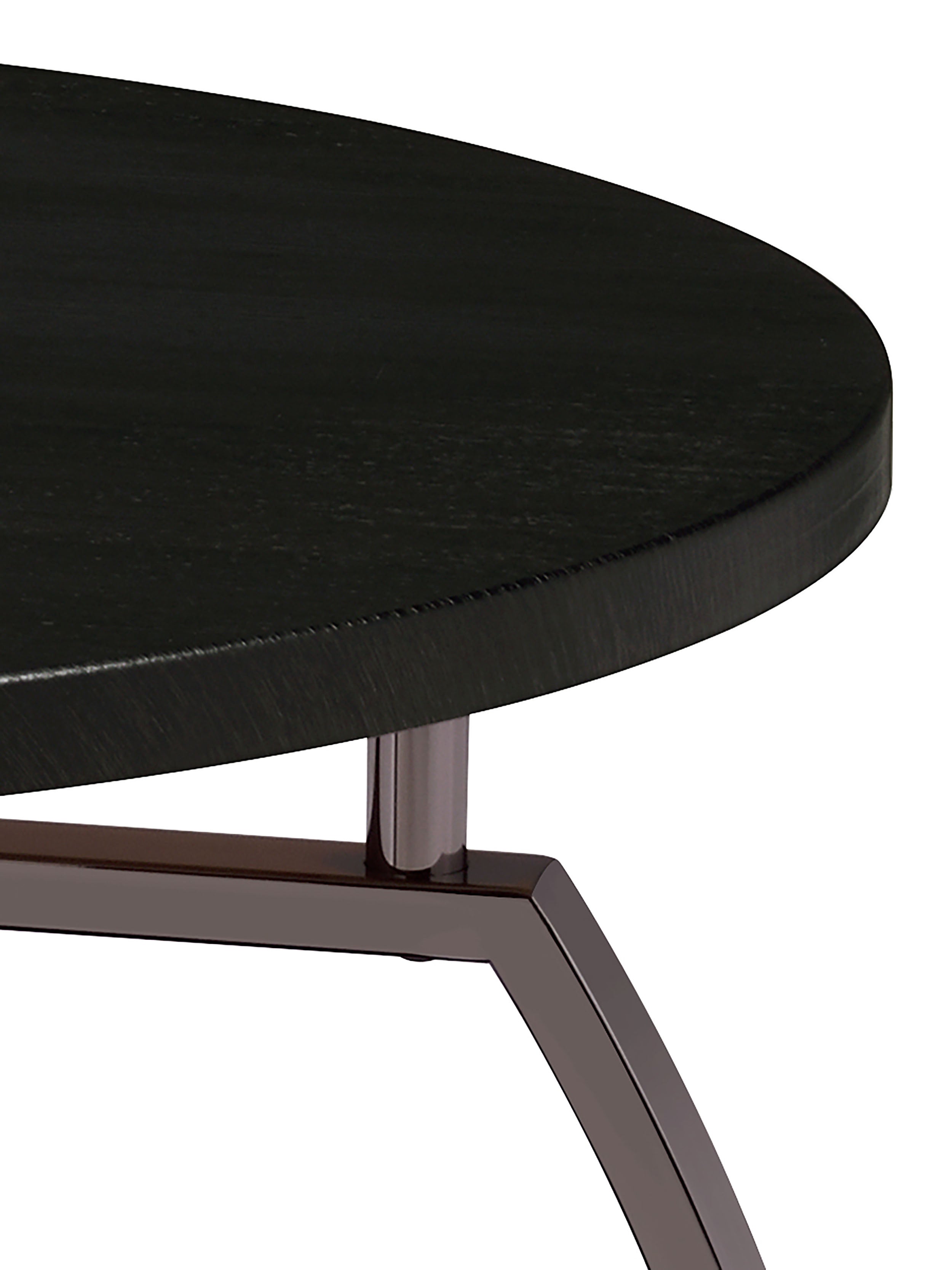 Dacre 2-piece Round Coffee and End Table Set Dark Charcoal