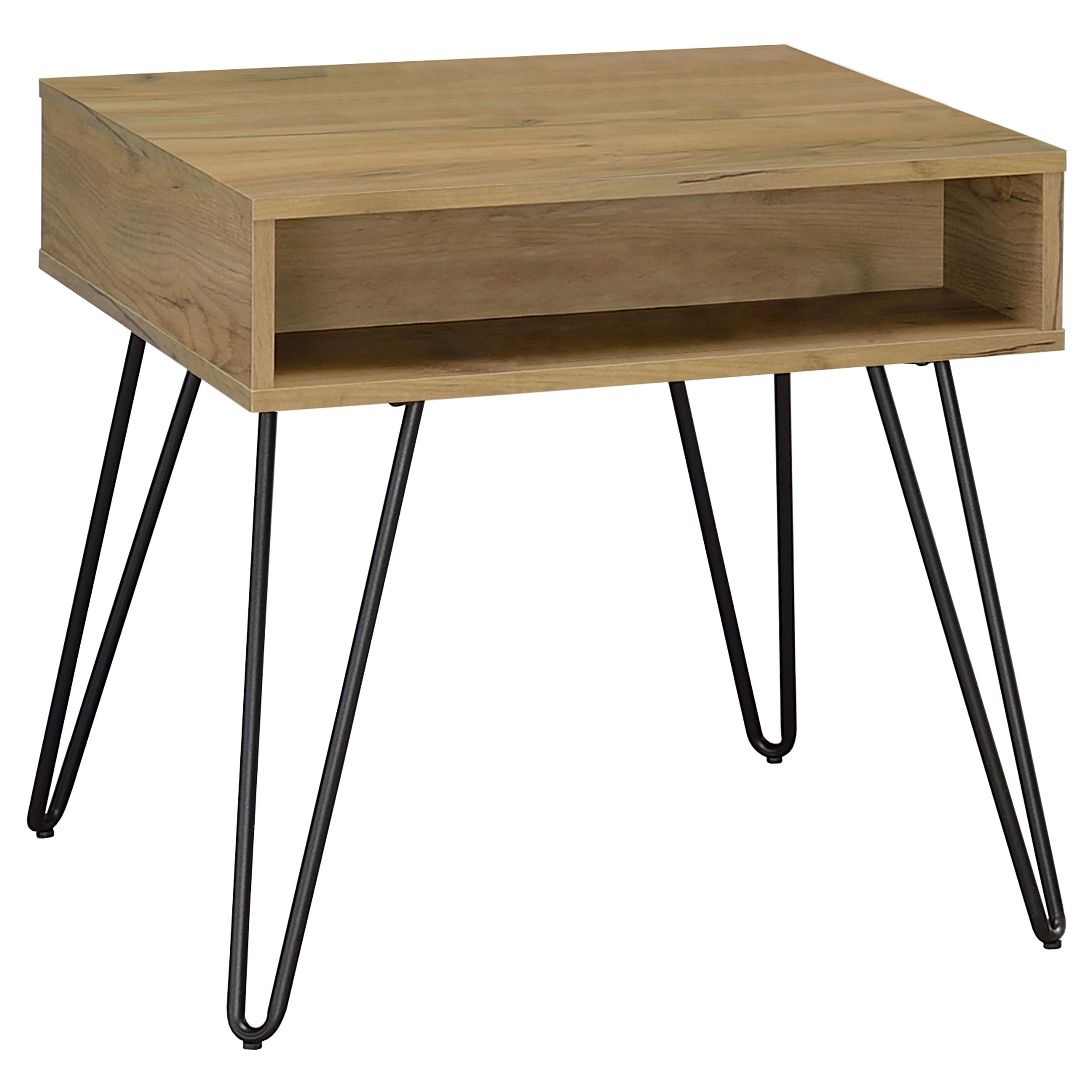 Dar Furniture - Coaster - Fanning Engineered Wood Side End Table Golden Oak - 723367