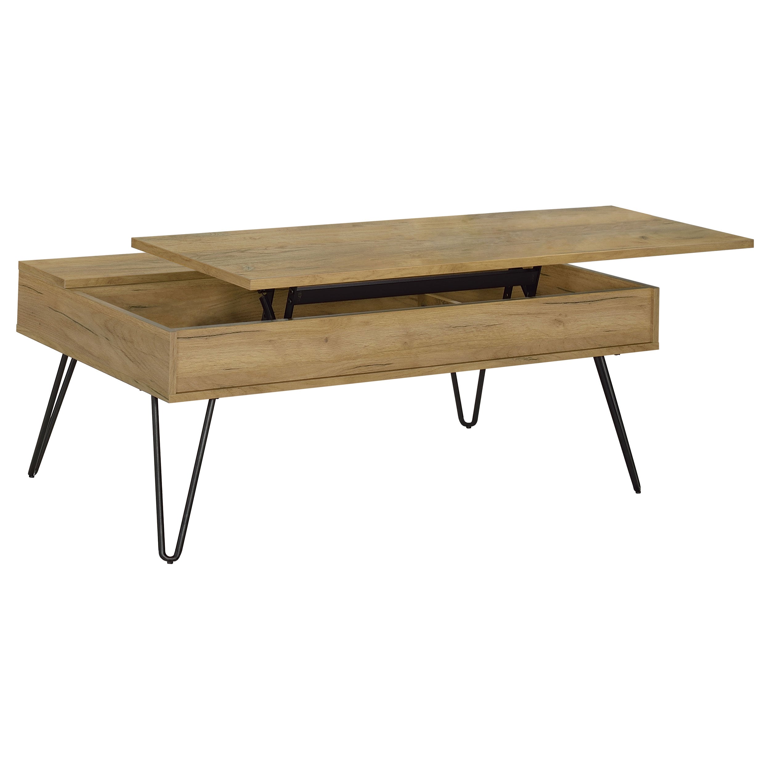 Dar Furniture - Coaster - Fanning Engineered Wood Lift Top Coffee Table Golden Oak - 723368