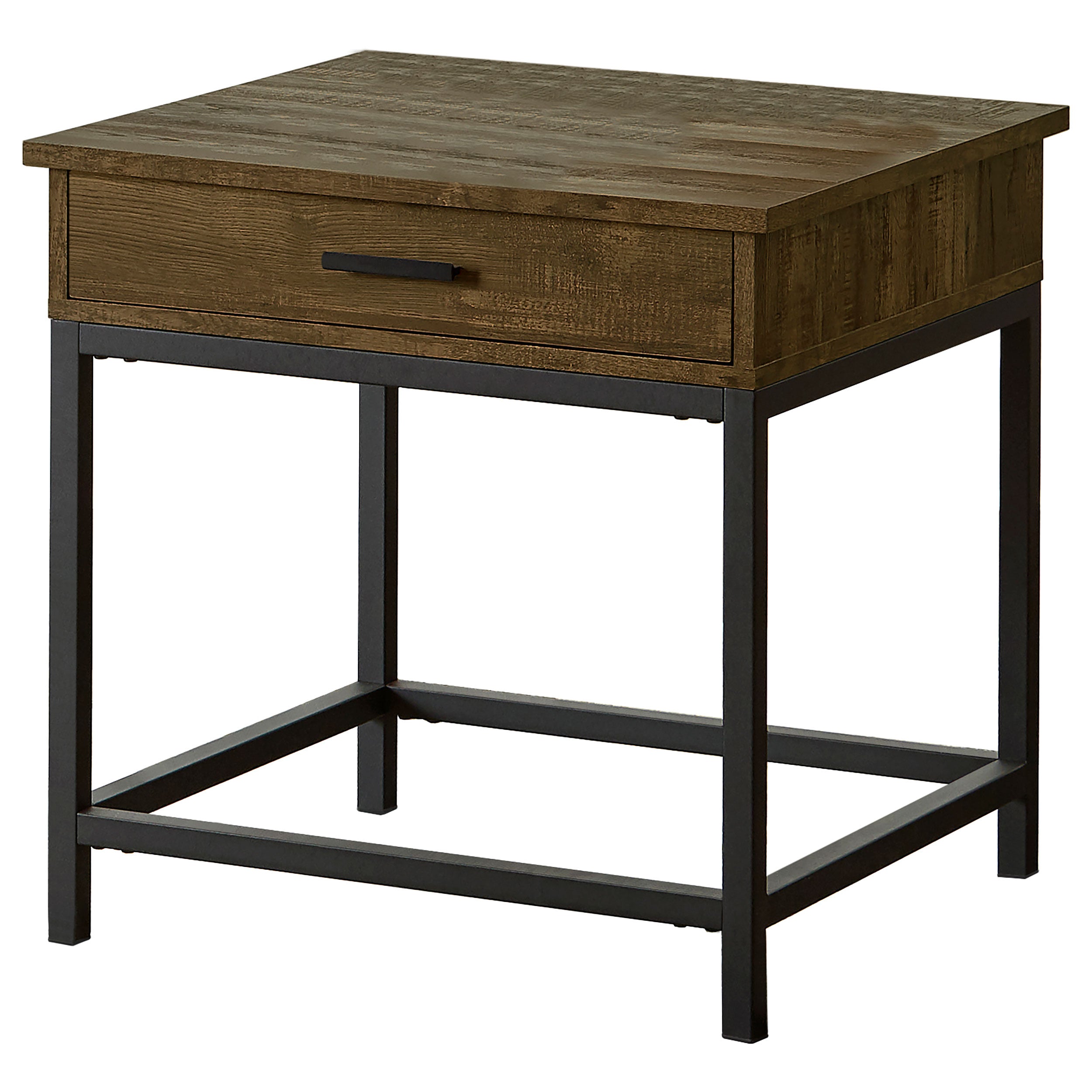 Dar Furniture - Coaster - Byers 1-drawer Square Engineered Wood End Table Brown Oak - 723777