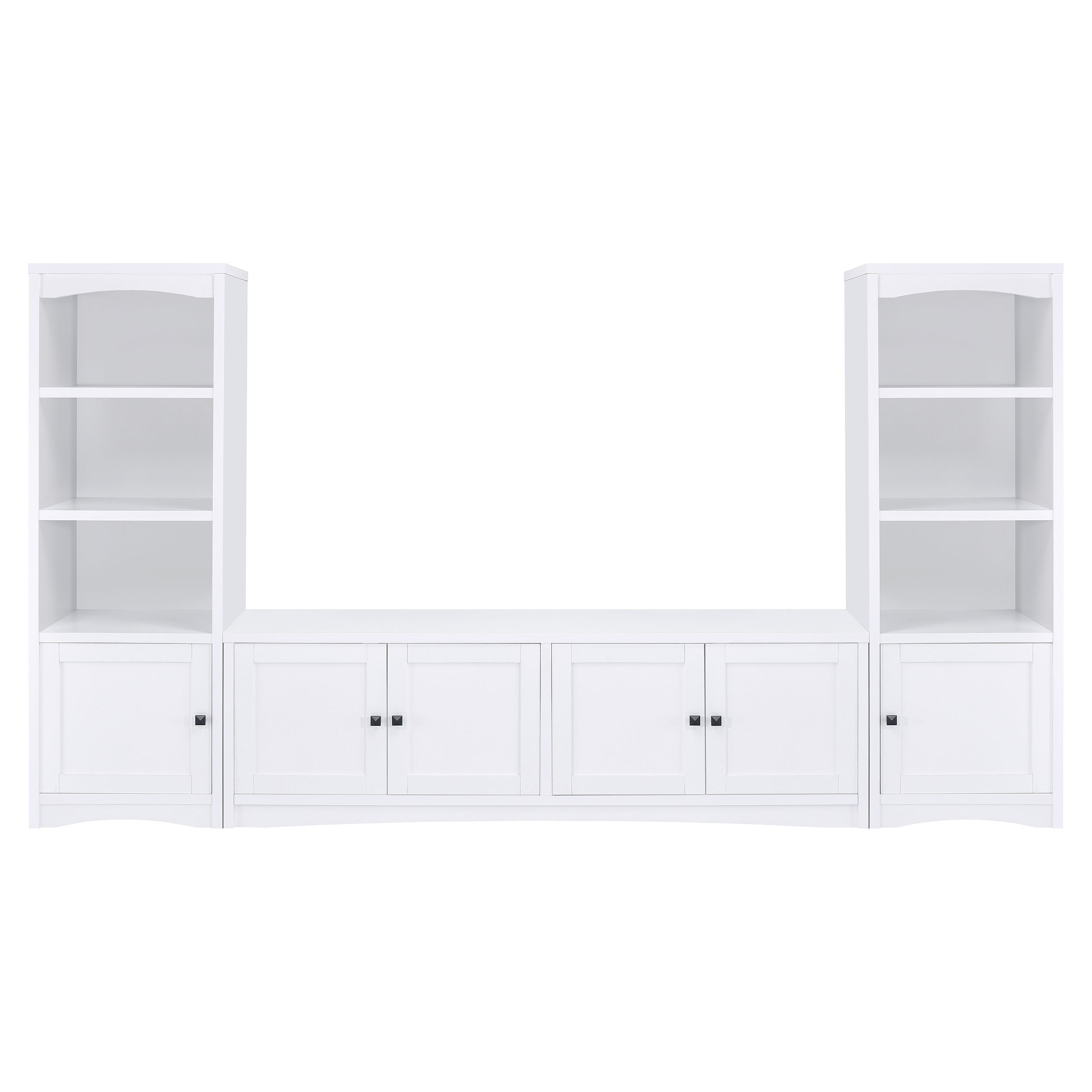 Laughlin 4-door Engineered Wood 78-inch TV Stand White