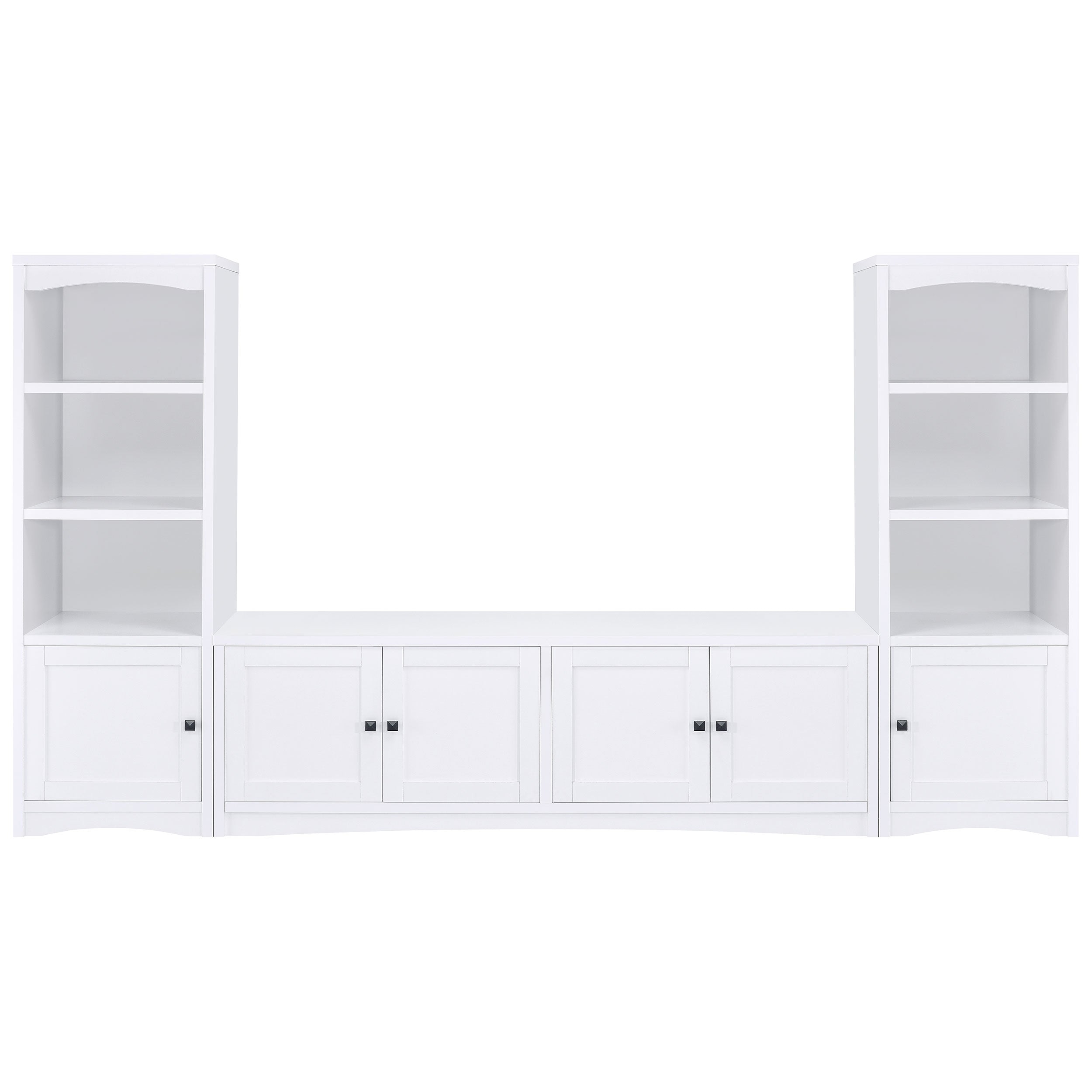 Laughlin 4-shelf Engineered Wood Media Tower White