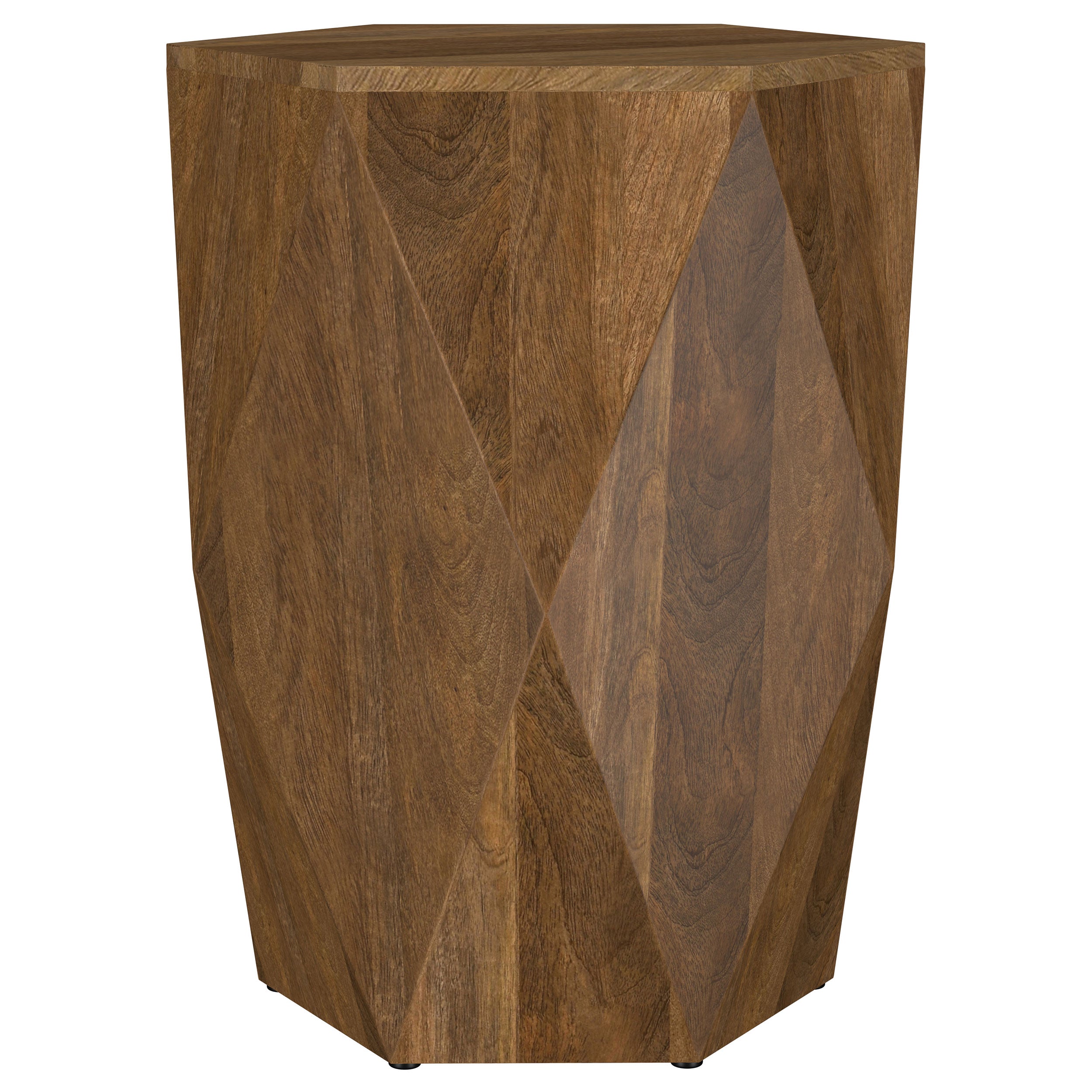 Dar Furniture - Coaster - Zalika Hexagonal Solid Mango Wood End Table Natural - 724187